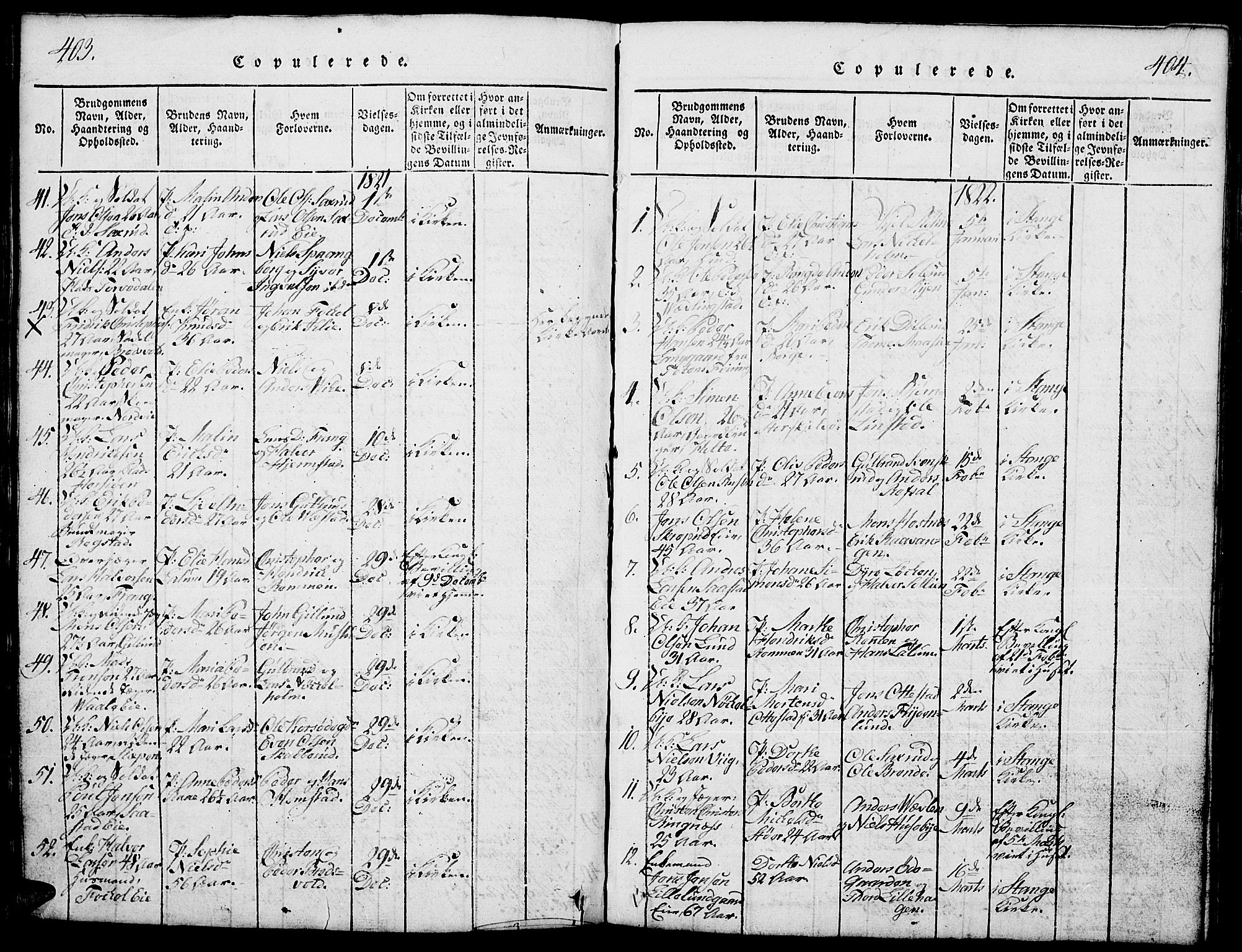 Stange prestekontor, SAH/PREST-002/L/L0001: Parish register (copy) no. 1, 1814-1825, p. 403-404