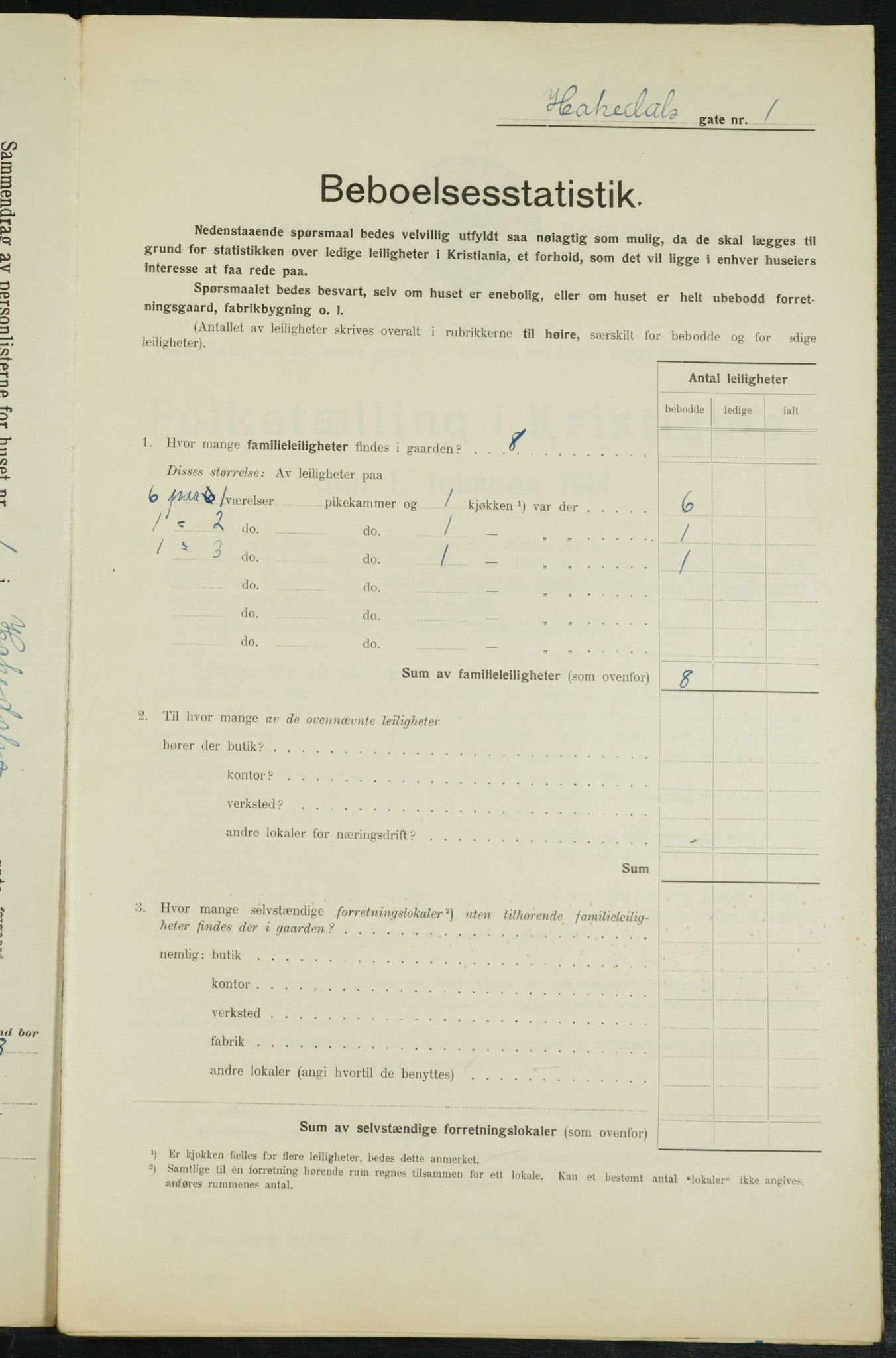 OBA, Municipal Census 1914 for Kristiania, 1914, p. 34069