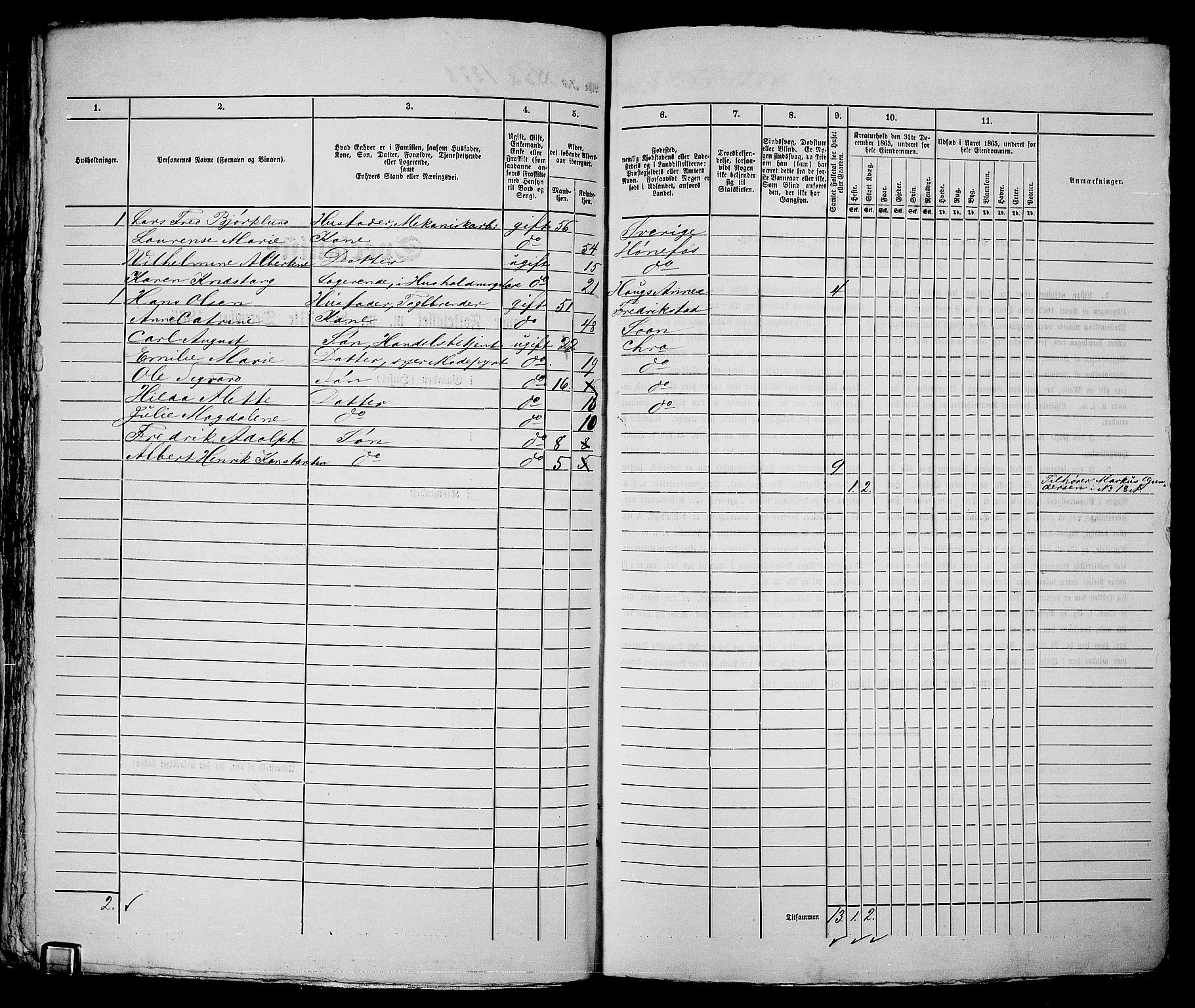 RA, 1865 census for Kristiania, 1865, p. 2899