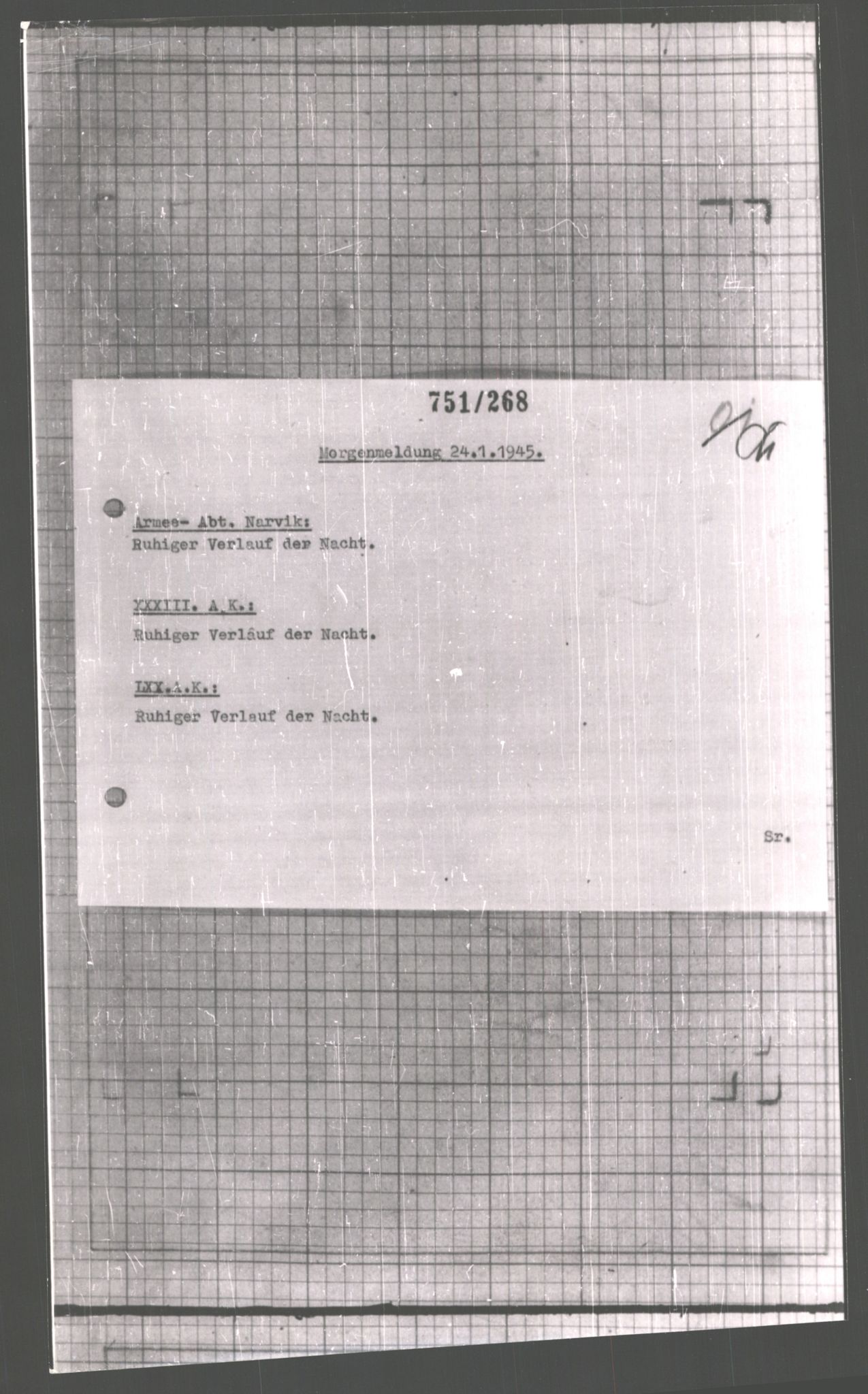 Forsvarets Overkommando. 2 kontor. Arkiv 11.4. Spredte tyske arkivsaker, AV/RA-RAFA-7031/D/Dar/Dara/L0006: Krigsdagbøker for 20. Gebirgs-Armee-Oberkommando (AOK 20), 1945, p. 761