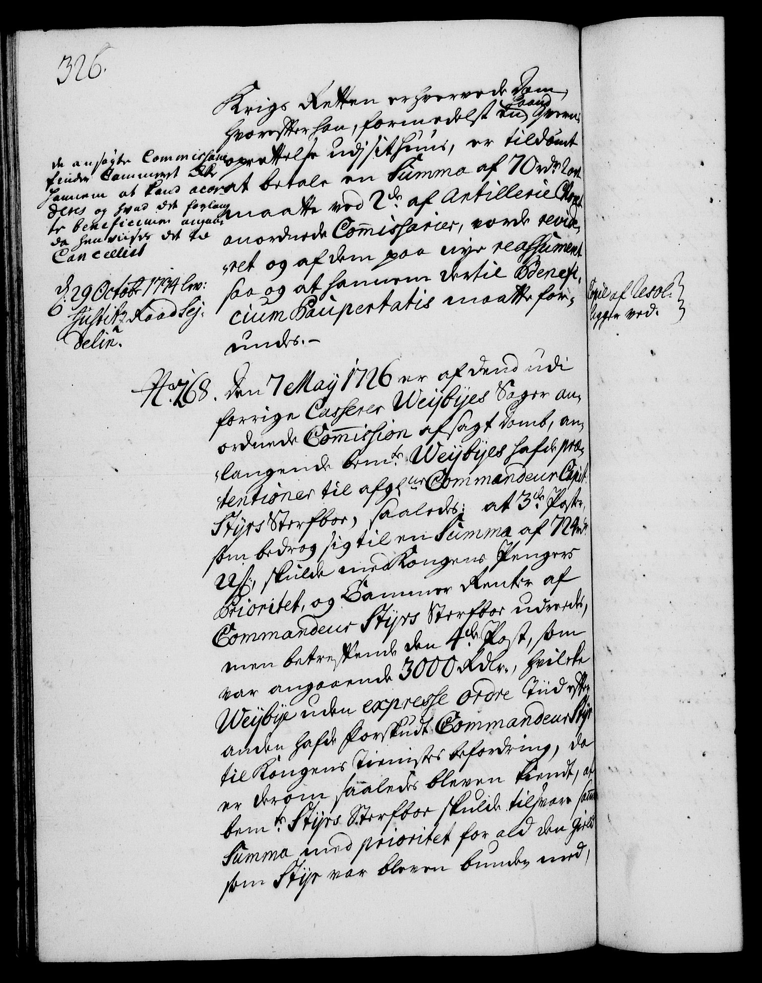 Rentekammeret, Kammerkanselliet, AV/RA-EA-3111/G/Gh/Gha/L0016: Norsk ekstraktmemorialprotokoll (merket RK 53.61), 1734-1735, p. 326