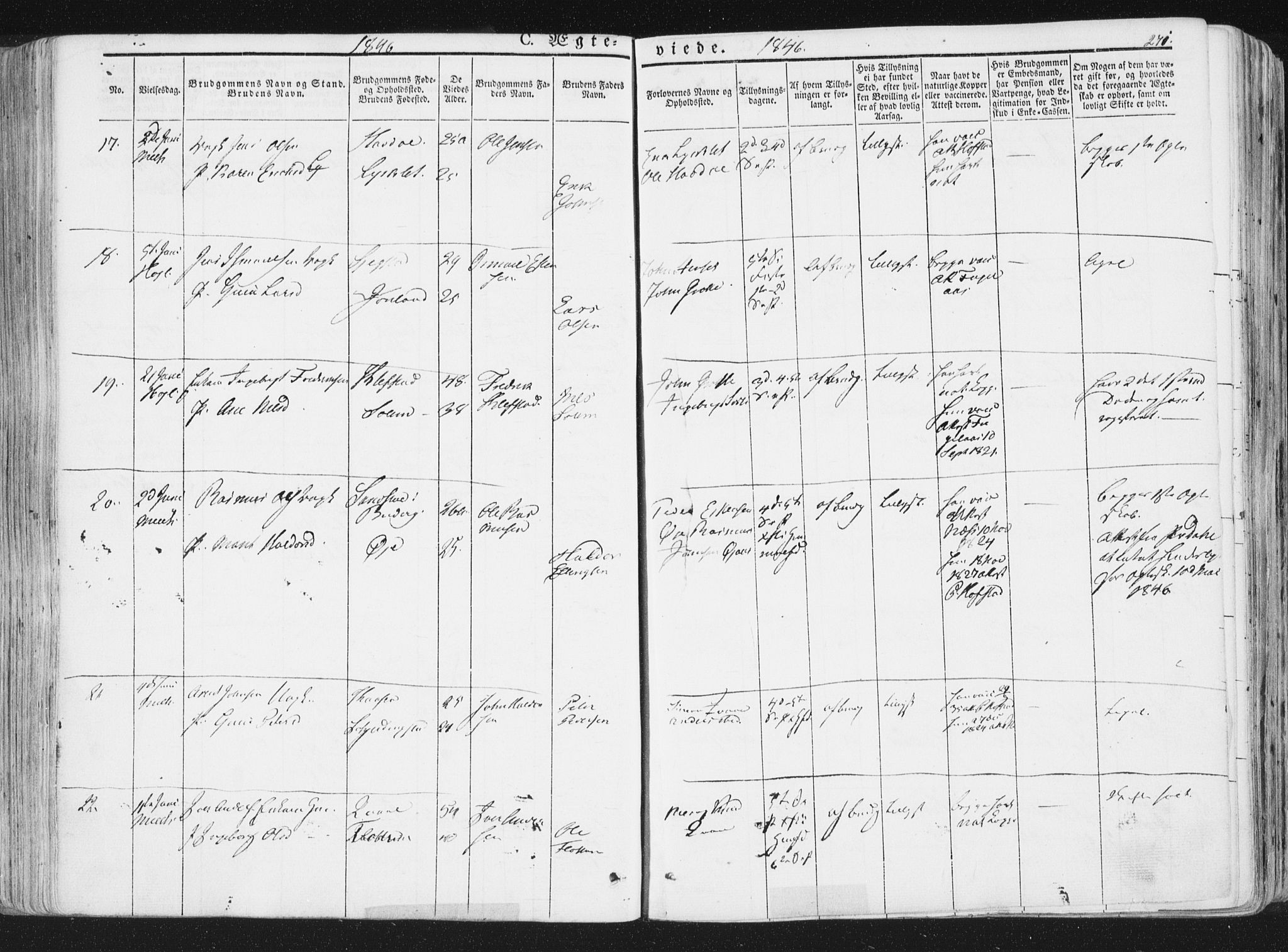 Ministerialprotokoller, klokkerbøker og fødselsregistre - Sør-Trøndelag, SAT/A-1456/691/L1074: Parish register (official) no. 691A06, 1842-1852, p. 271