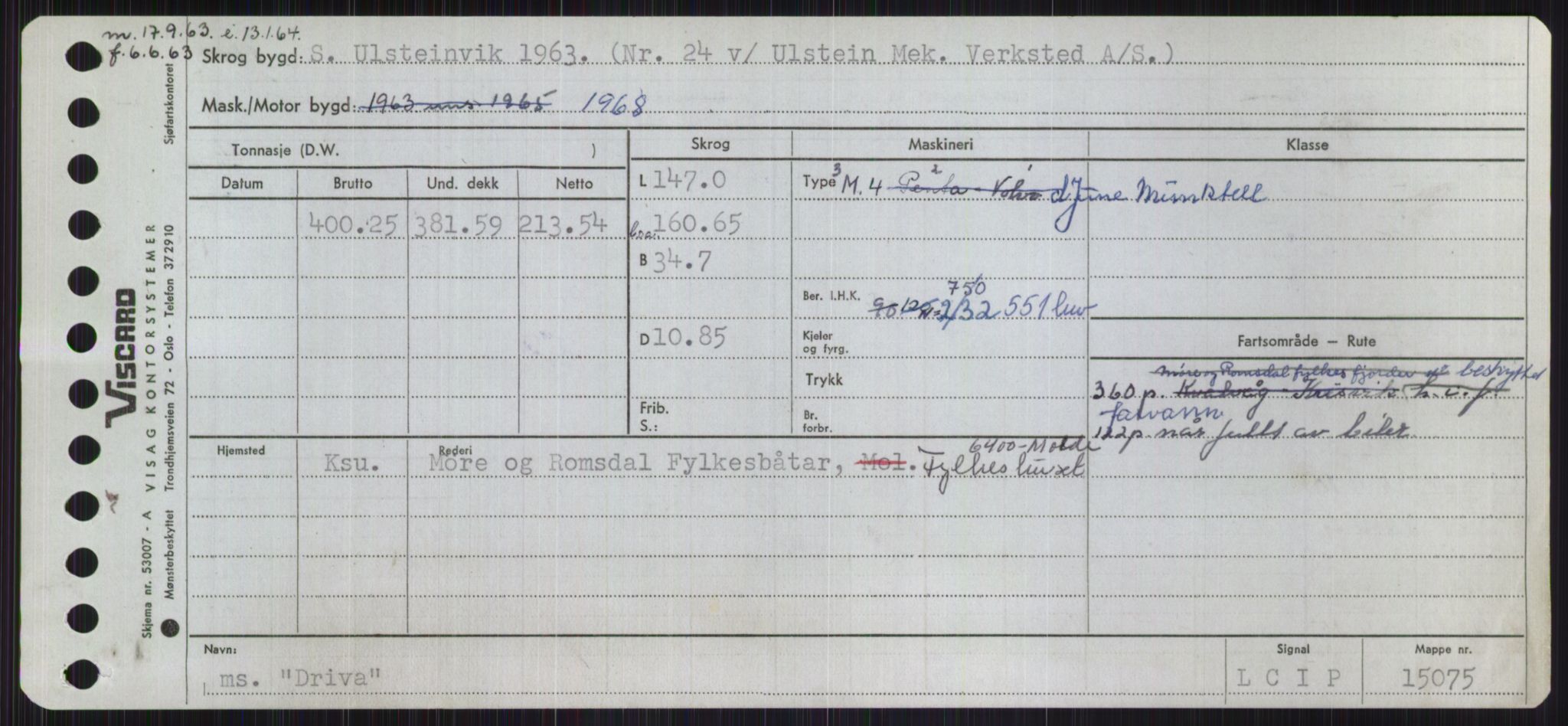 Sjøfartsdirektoratet med forløpere, Skipsmålingen, RA/S-1627/H/Ha/L0001/0002: Fartøy, A-Eig / Fartøy Bjør-Eig, p. 883