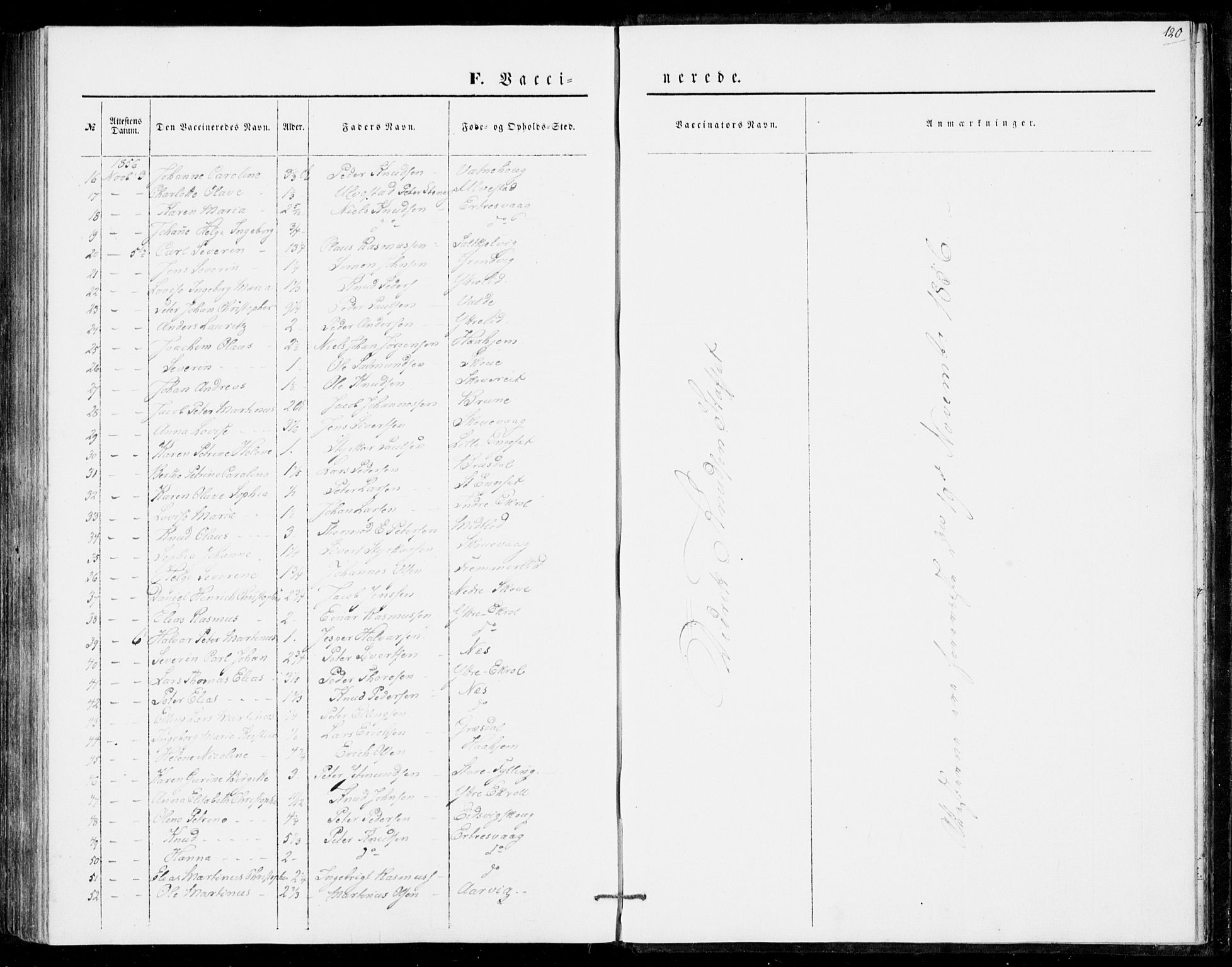 Ministerialprotokoller, klokkerbøker og fødselsregistre - Møre og Romsdal, SAT/A-1454/524/L0353: Parish register (official) no. 524A05, 1848-1856, p. 120