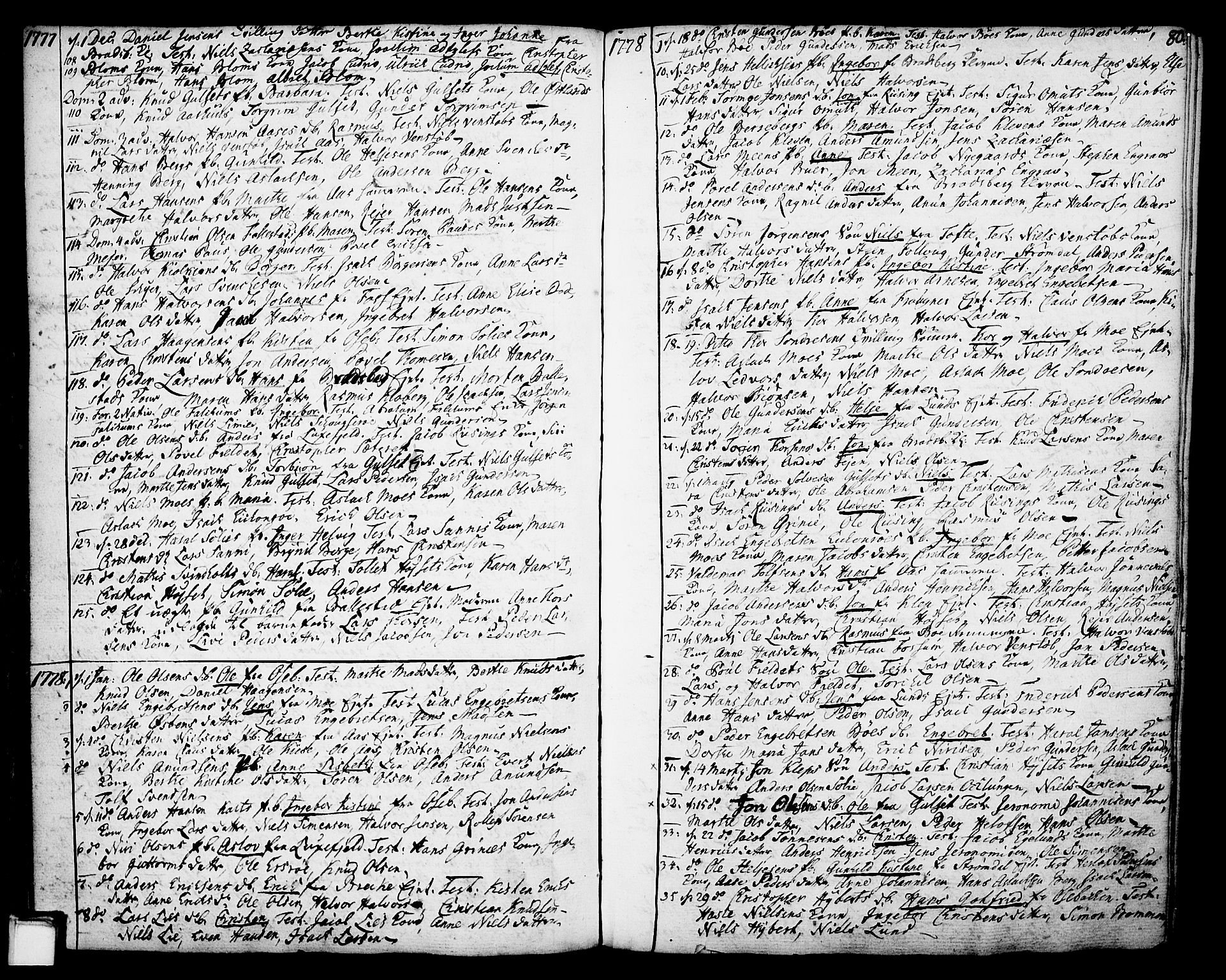 Gjerpen kirkebøker, SAKO/A-265/F/Fa/L0002: Parish register (official) no. I 2, 1747-1795, p. 80
