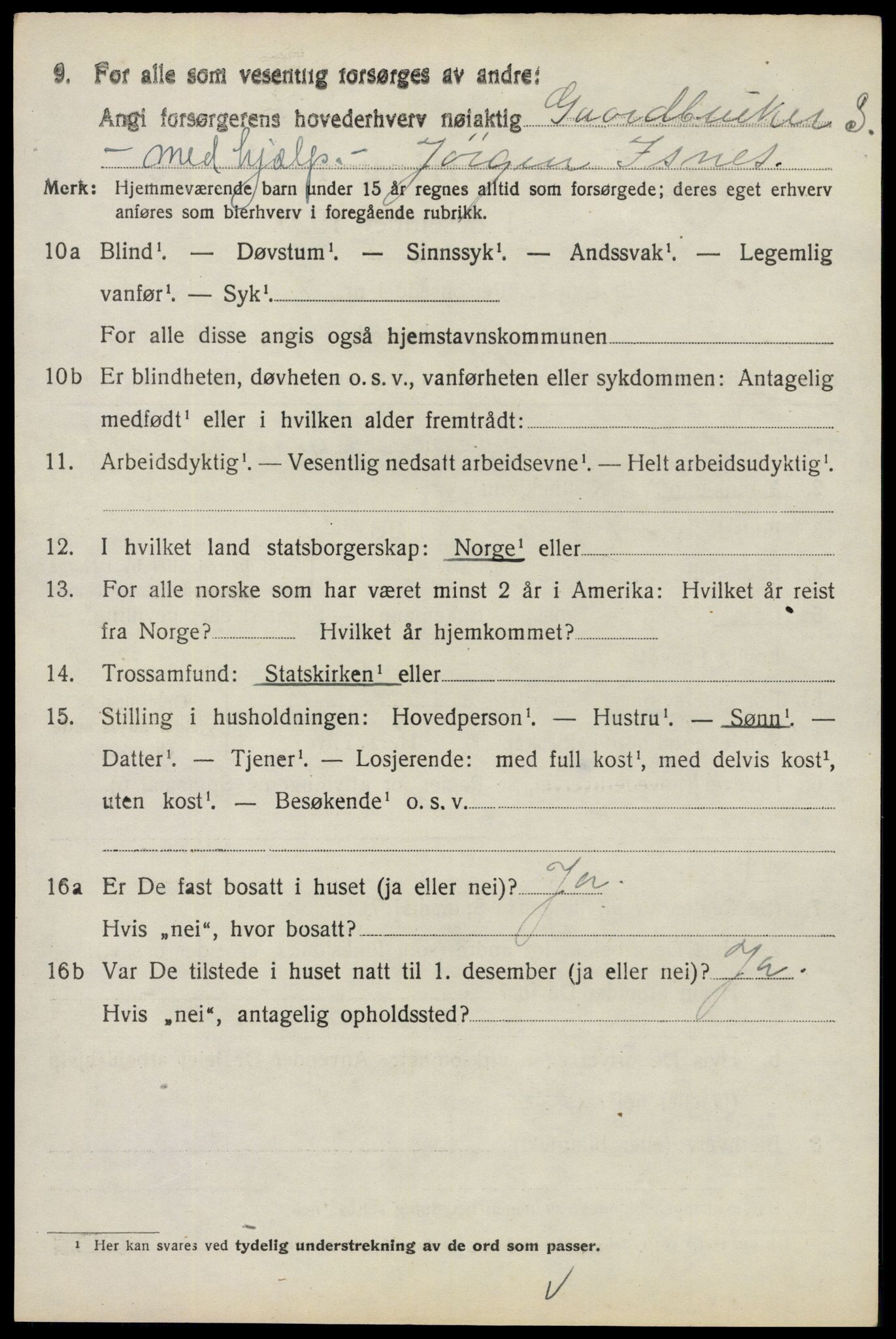 SAO, 1920 census for Tune, 1920, p. 5163