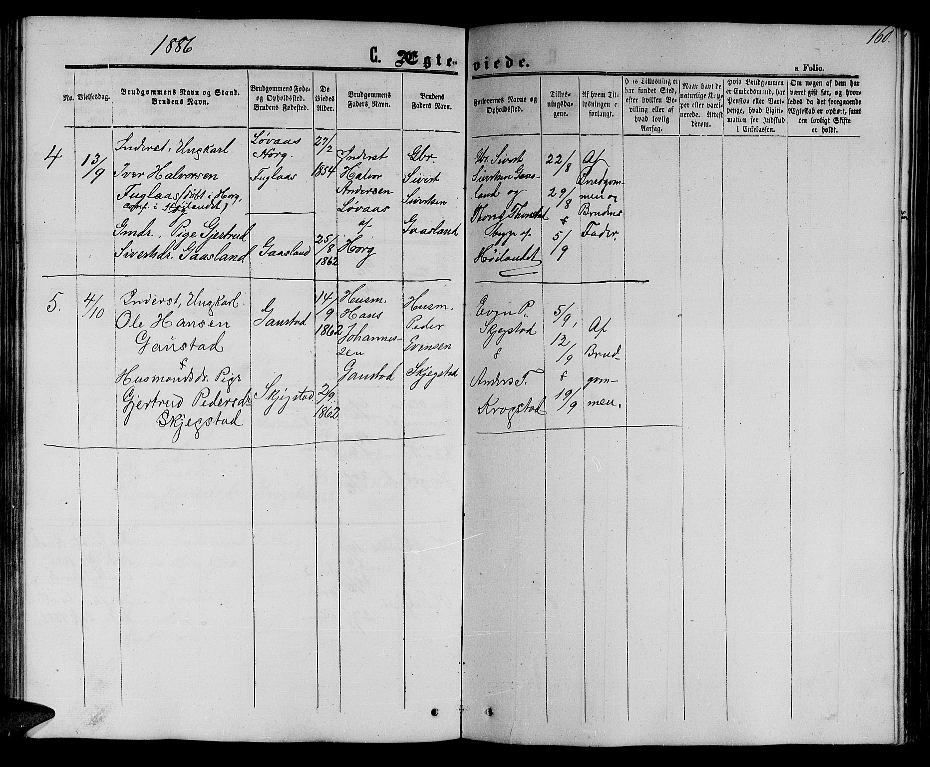 Ministerialprotokoller, klokkerbøker og fødselsregistre - Sør-Trøndelag, AV/SAT-A-1456/694/L1131: Parish register (copy) no. 694C03, 1858-1886, p. 160