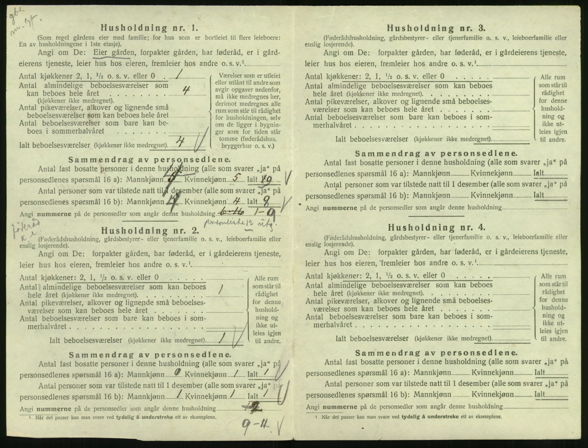 SAT, 1920 census for Syvde, 1920, p. 333