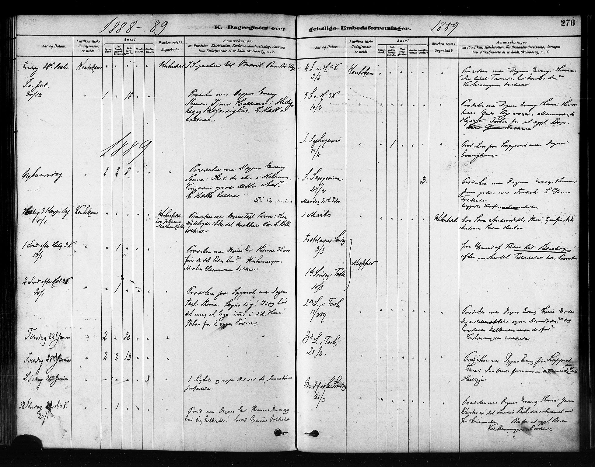 Kautokeino sokneprestembete, AV/SATØ-S-1340/H/Ha/L0004.kirke: Parish register (official) no. 4, 1877-1896, p. 276