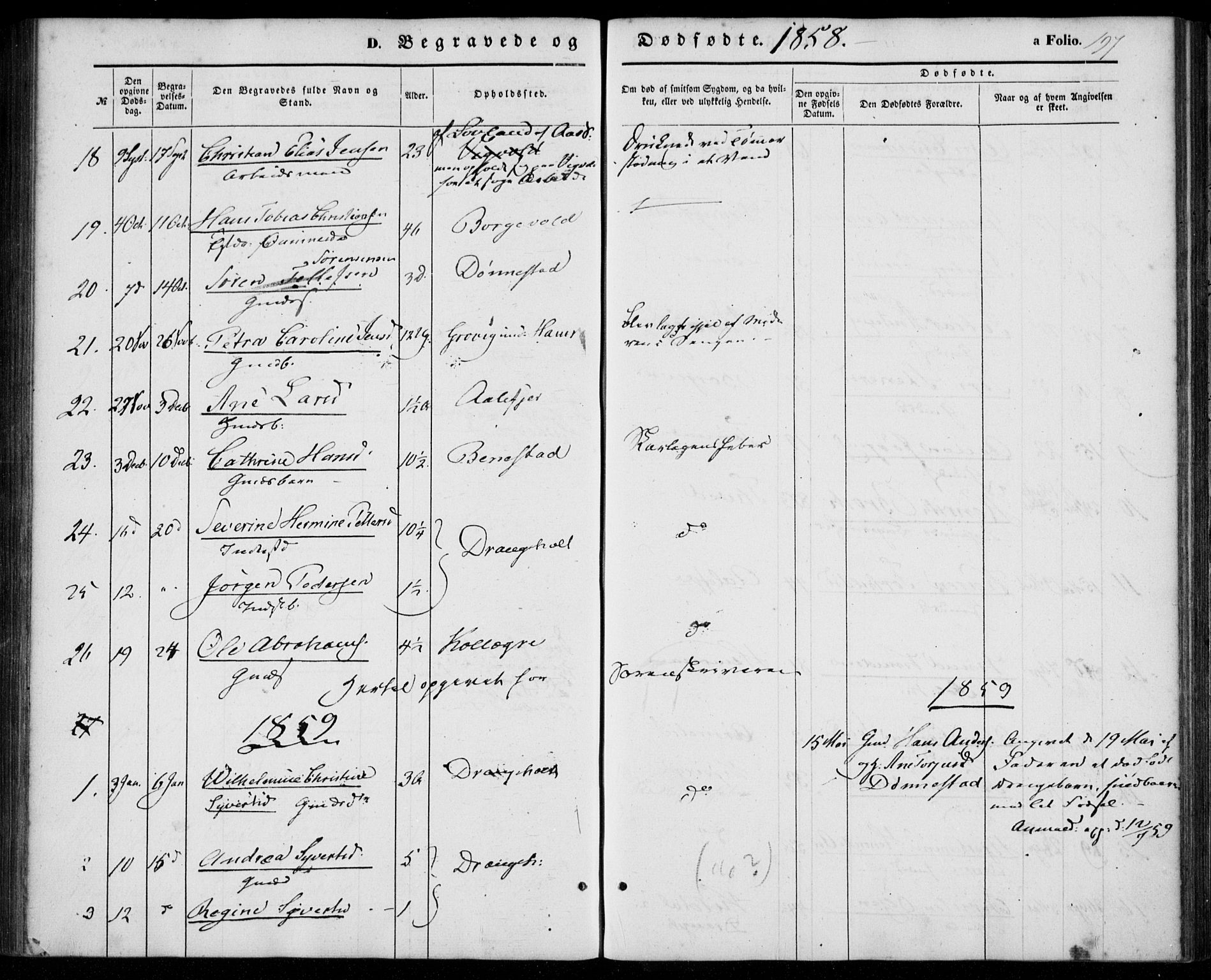 Tveit sokneprestkontor, SAK/1111-0043/F/Fa/L0005: Parish register (official) no. A 5, 1853-1871, p. 197