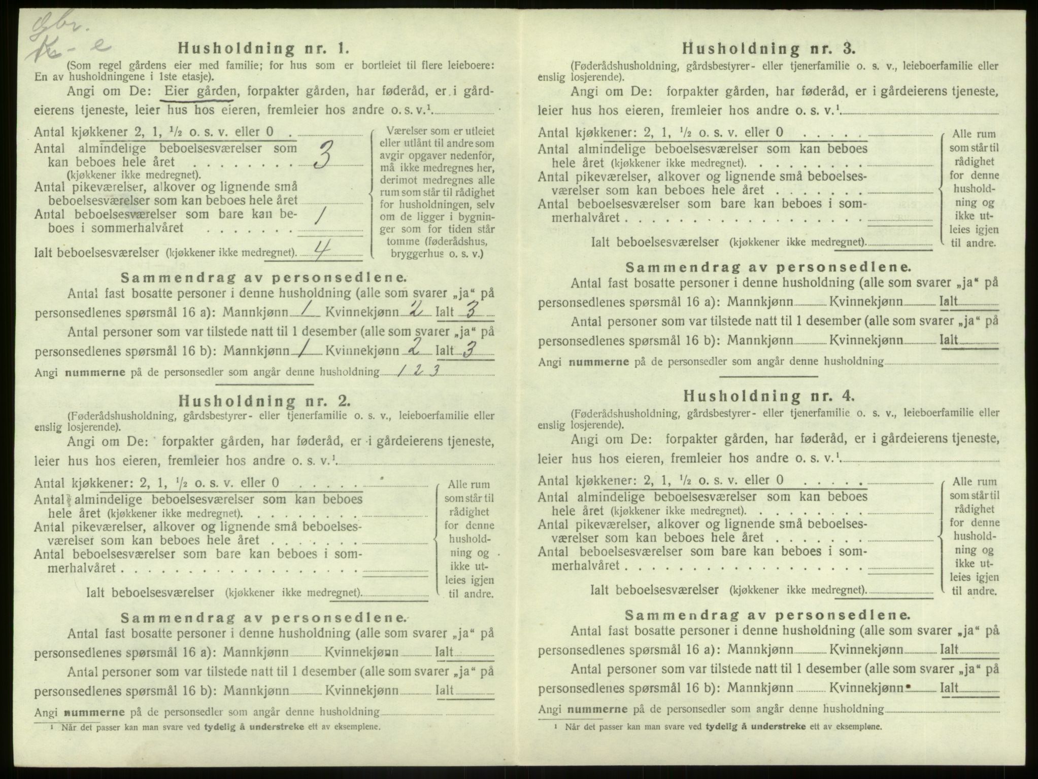 SAB, 1920 census for Kinn, 1920, p. 948