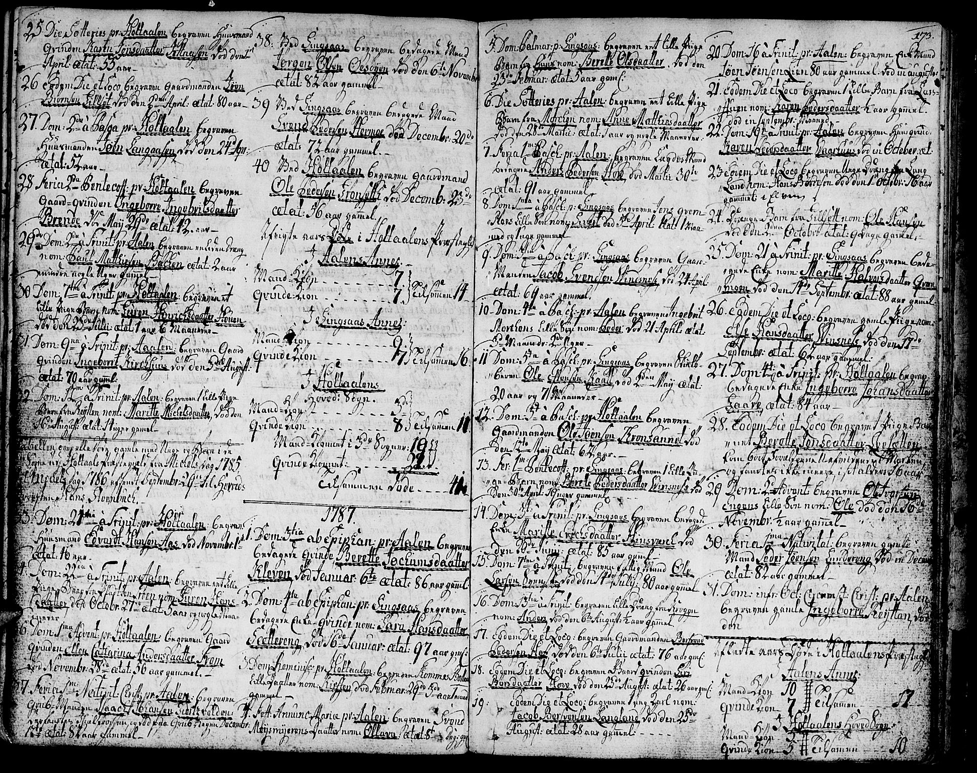 Ministerialprotokoller, klokkerbøker og fødselsregistre - Sør-Trøndelag, SAT/A-1456/685/L0952: Parish register (official) no. 685A01, 1745-1804, p. 173