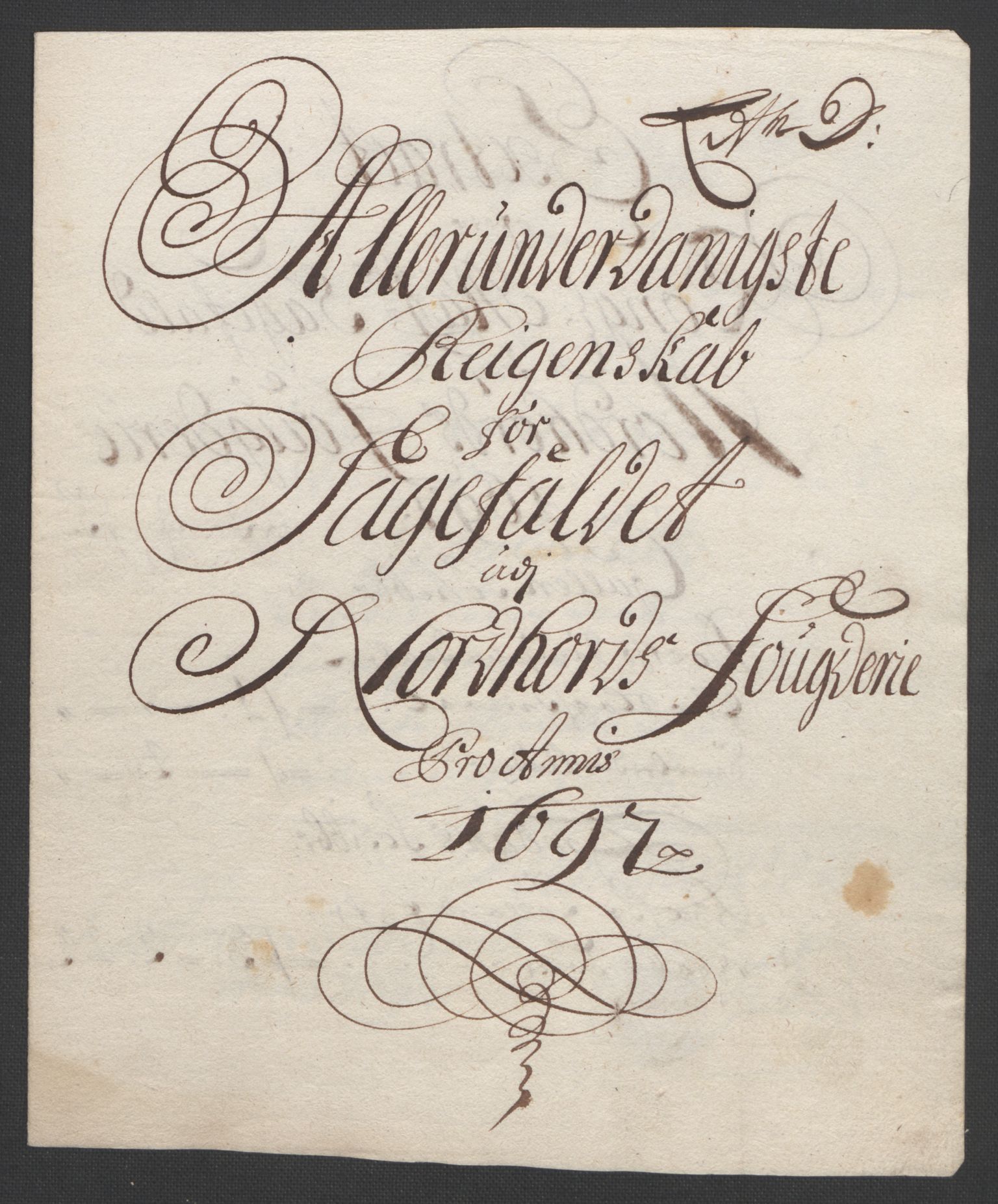 Rentekammeret inntil 1814, Reviderte regnskaper, Fogderegnskap, RA/EA-4092/R51/L3183: Fogderegnskap Nordhordland og Voss, 1695-1697, p. 438