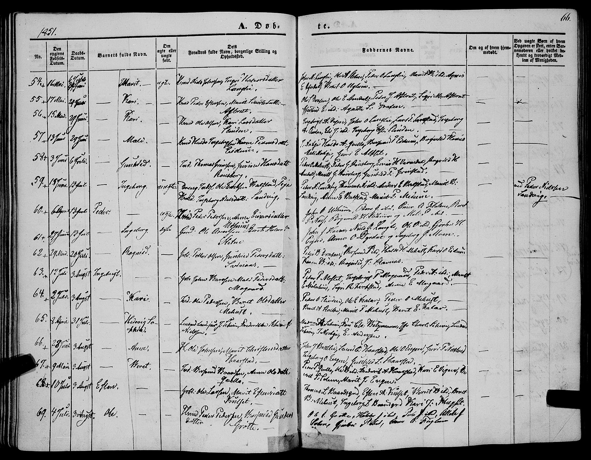 Ministerialprotokoller, klokkerbøker og fødselsregistre - Sør-Trøndelag, AV/SAT-A-1456/695/L1145: Parish register (official) no. 695A06 /1, 1843-1859, p. 66