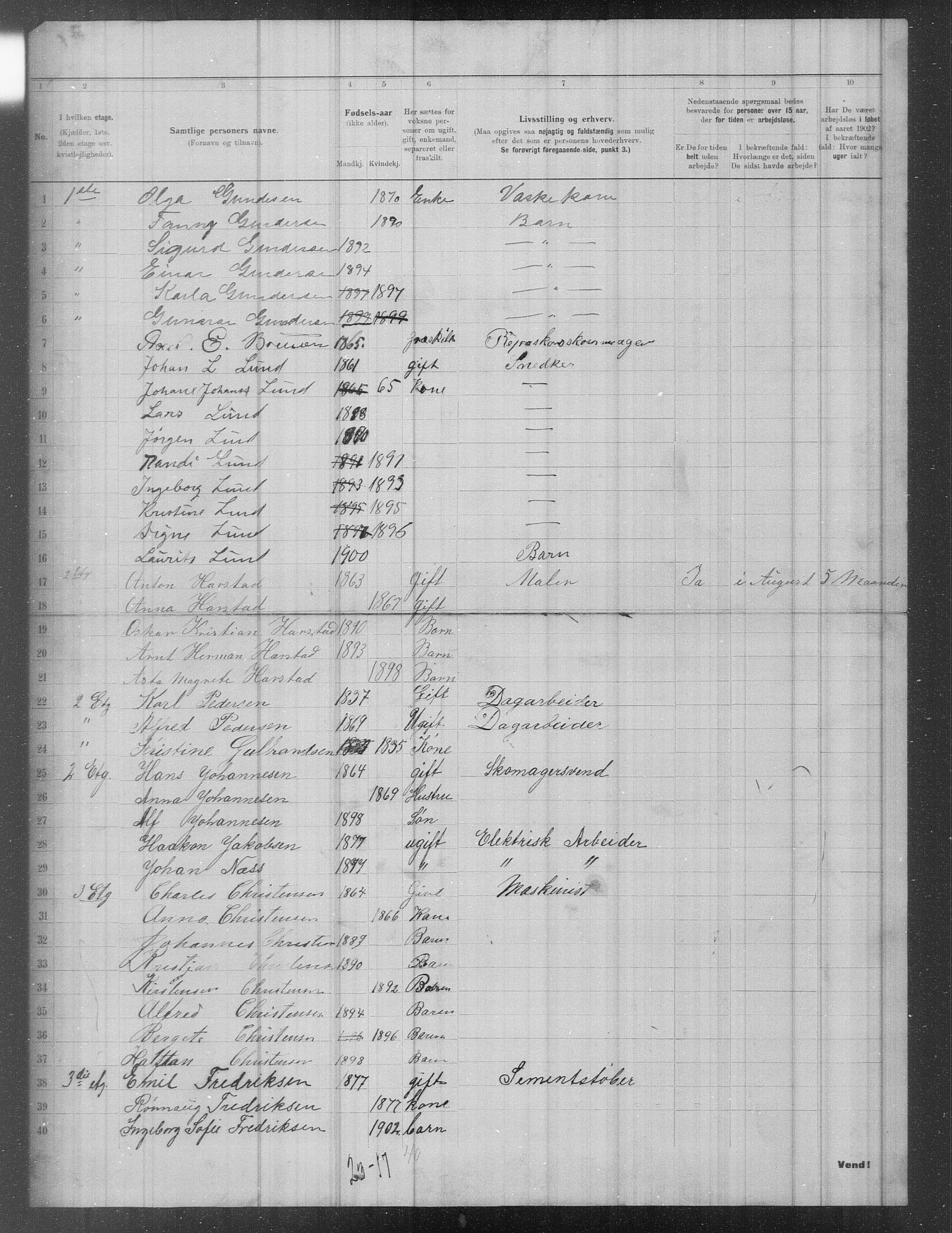 OBA, Municipal Census 1902 for Kristiania, 1902, p. 469