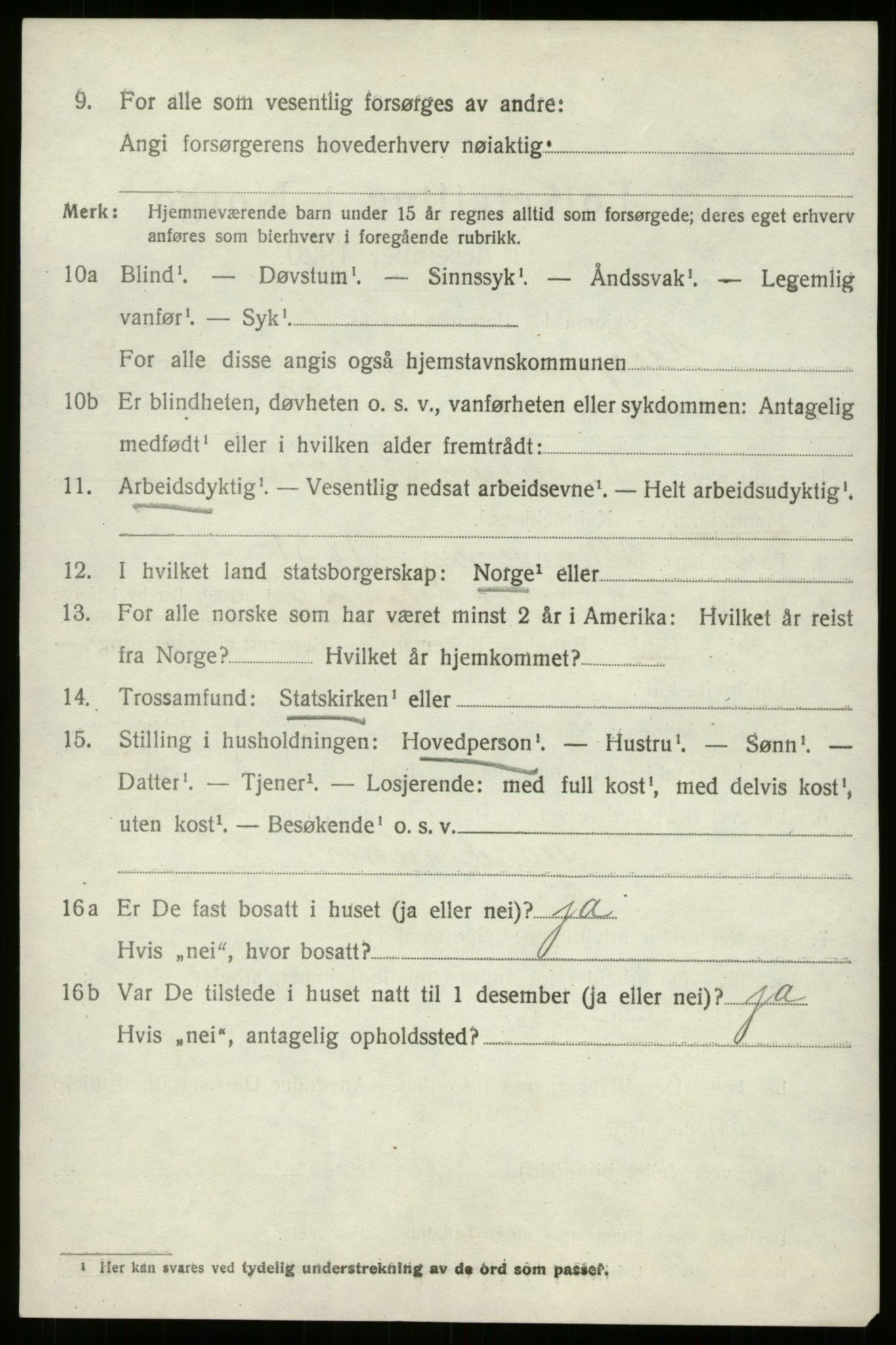 SAB, 1920 census for Gloppen, 1920, p. 4075