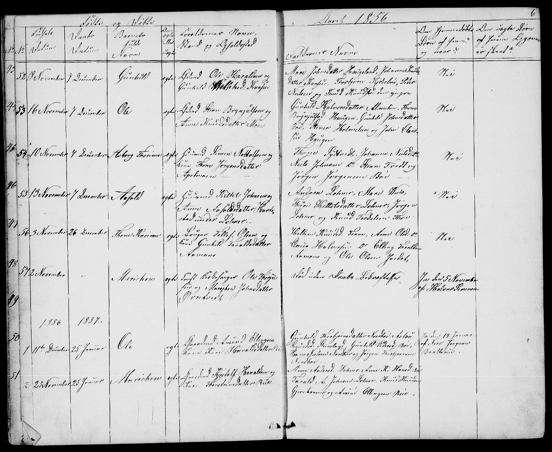 Drangedal kirkebøker, SAKO/A-258/G/Gb/L0001: Parish register (copy) no. II 1, 1856-1894, p. 6
