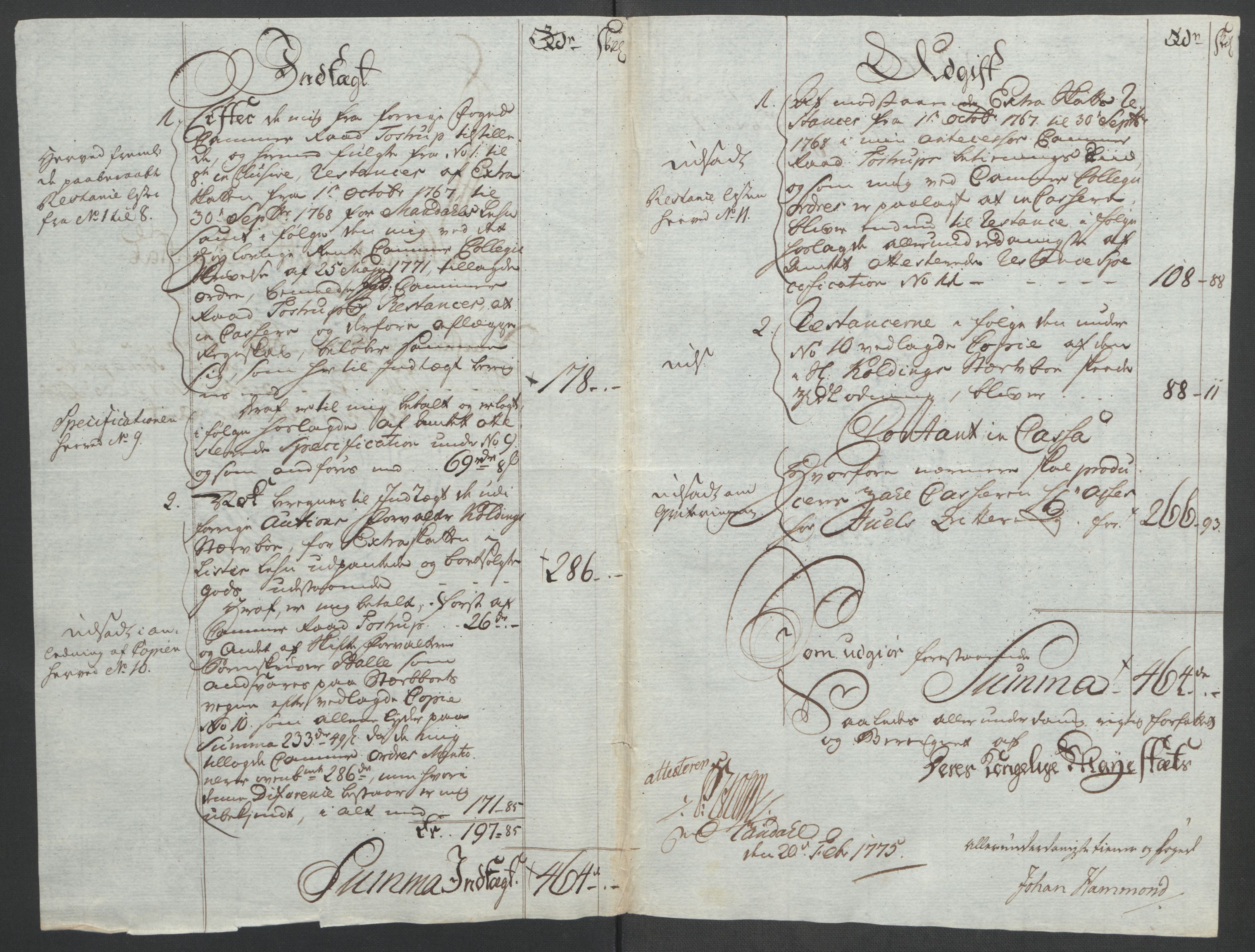 Rentekammeret inntil 1814, Reviderte regnskaper, Fogderegnskap, RA/EA-4092/R45/L2704: Ekstraskatten Lista og Mandal, 1762-1768, p. 411