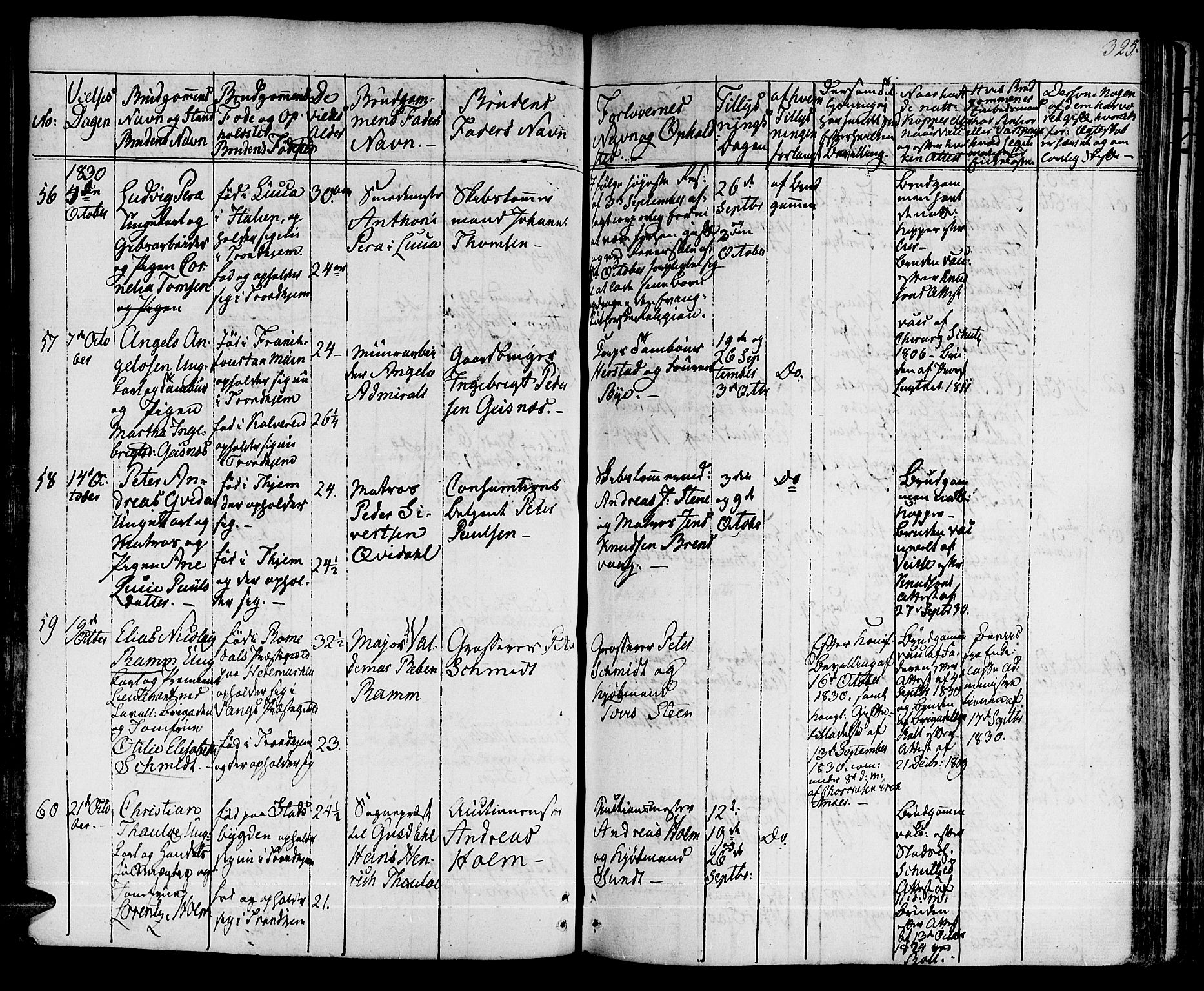 Ministerialprotokoller, klokkerbøker og fødselsregistre - Sør-Trøndelag, AV/SAT-A-1456/601/L0045: Parish register (official) no. 601A13, 1821-1831, p. 325