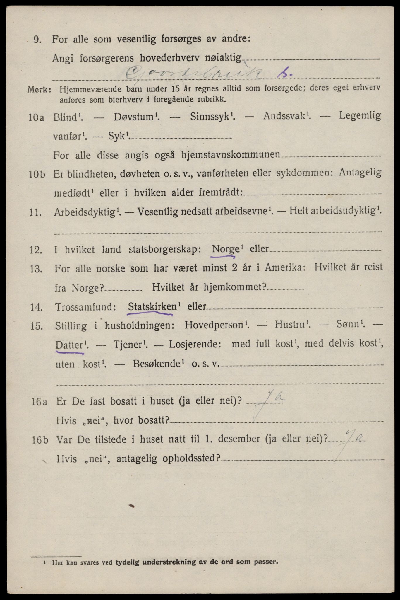 SAST, 1920 census for Skjold, 1920, p. 4173