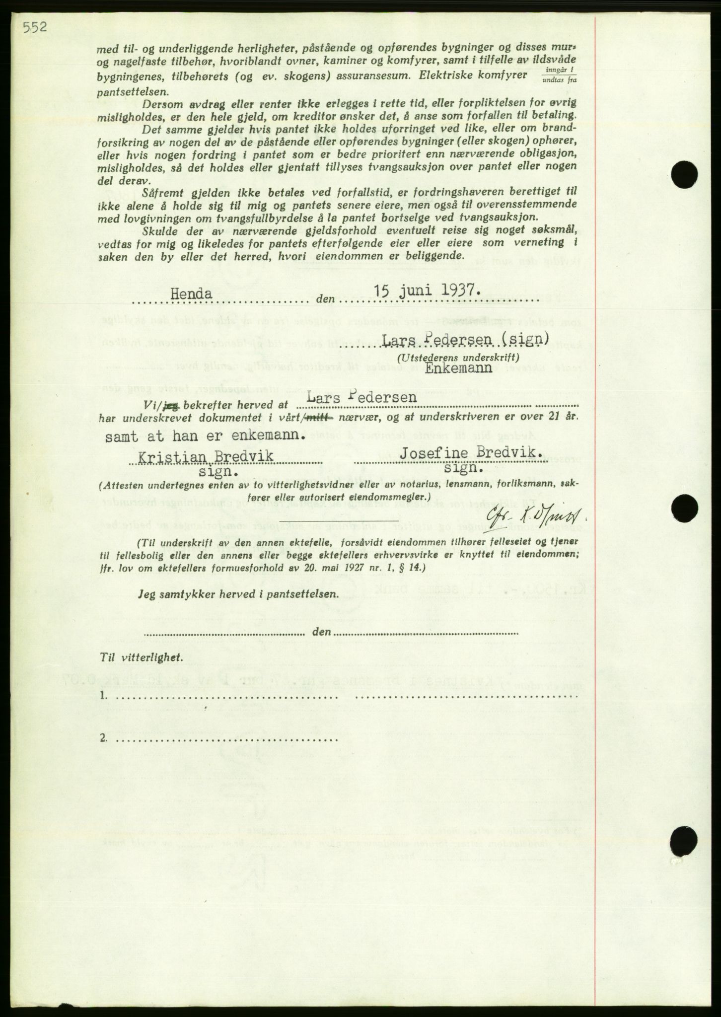 Nordmøre sorenskriveri, AV/SAT-A-4132/1/2/2Ca/L0091: Mortgage book no. B81, 1937-1937, Diary no: : 1641/1937