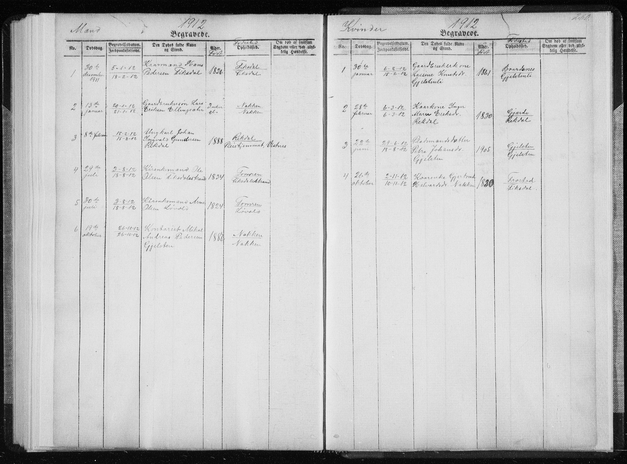 Ministerialprotokoller, klokkerbøker og fødselsregistre - Møre og Romsdal, SAT/A-1454/540/L0541: Parish register (copy) no. 540C01, 1867-1920, p. 260