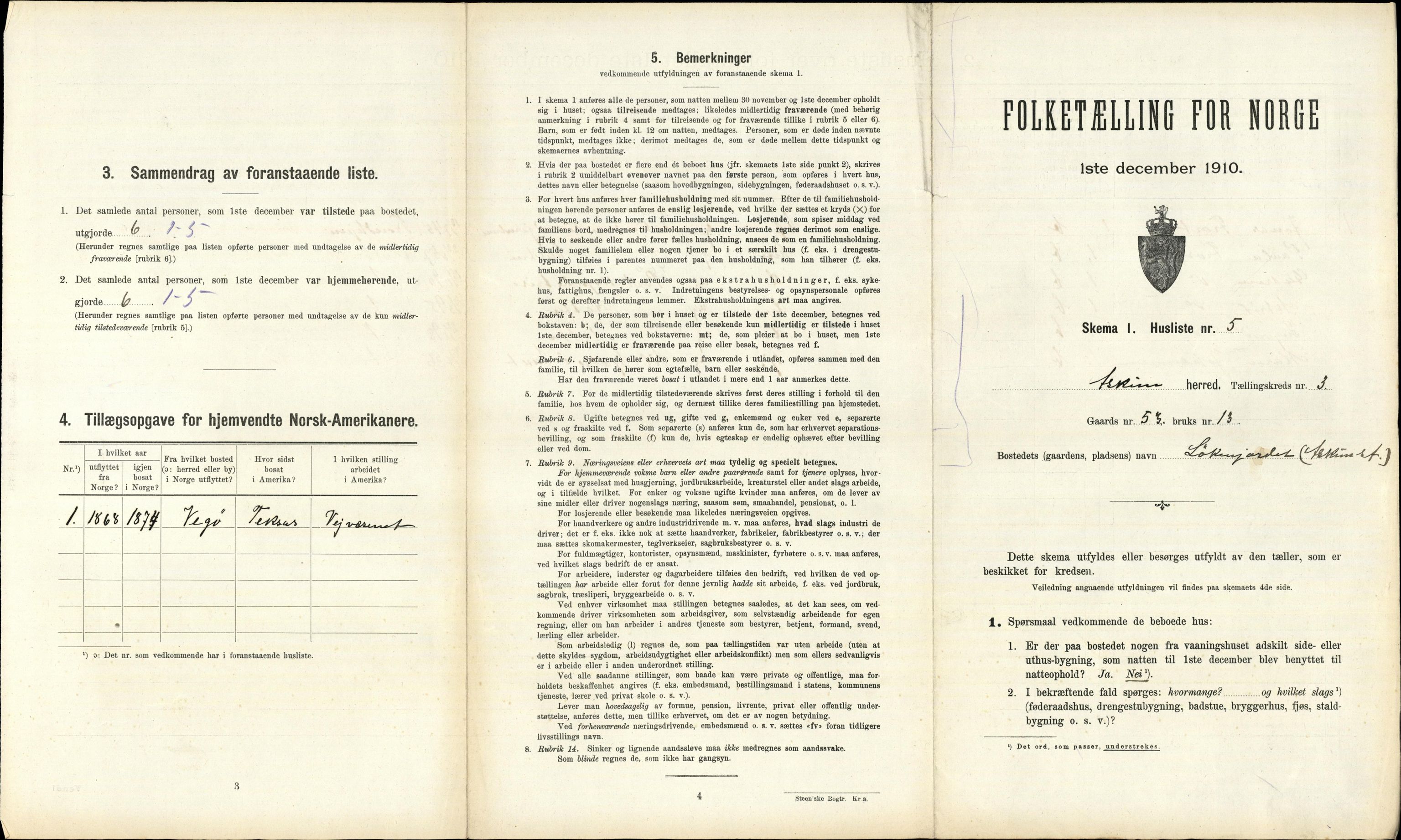 RA, 1910 census for Askim, 1910, p. 331