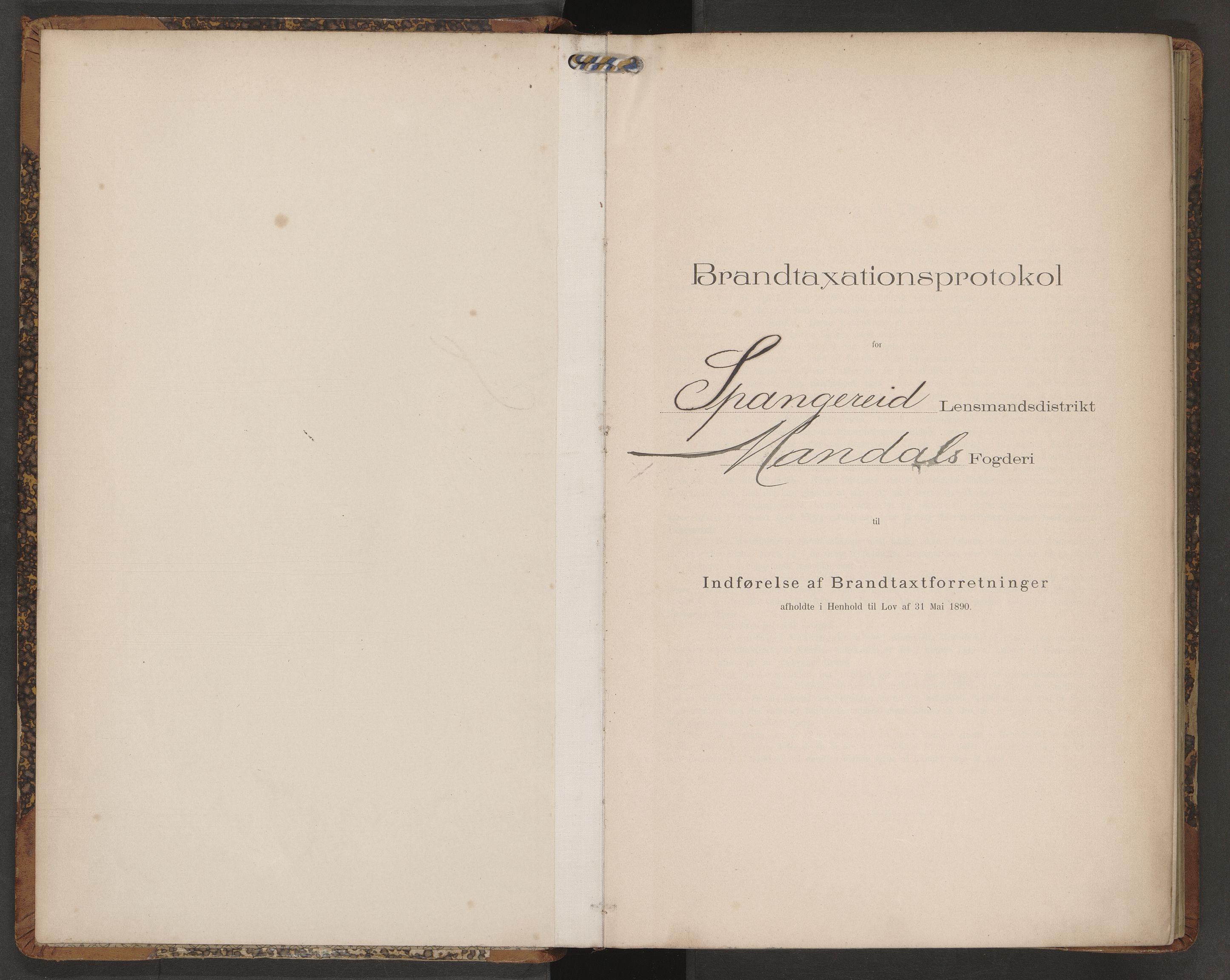 Norges Brannkasse Spangereid, AV/SAK-2241-0045/F/Fa/L0004: Branntakstprotokoll nr. 4, 1906-1918