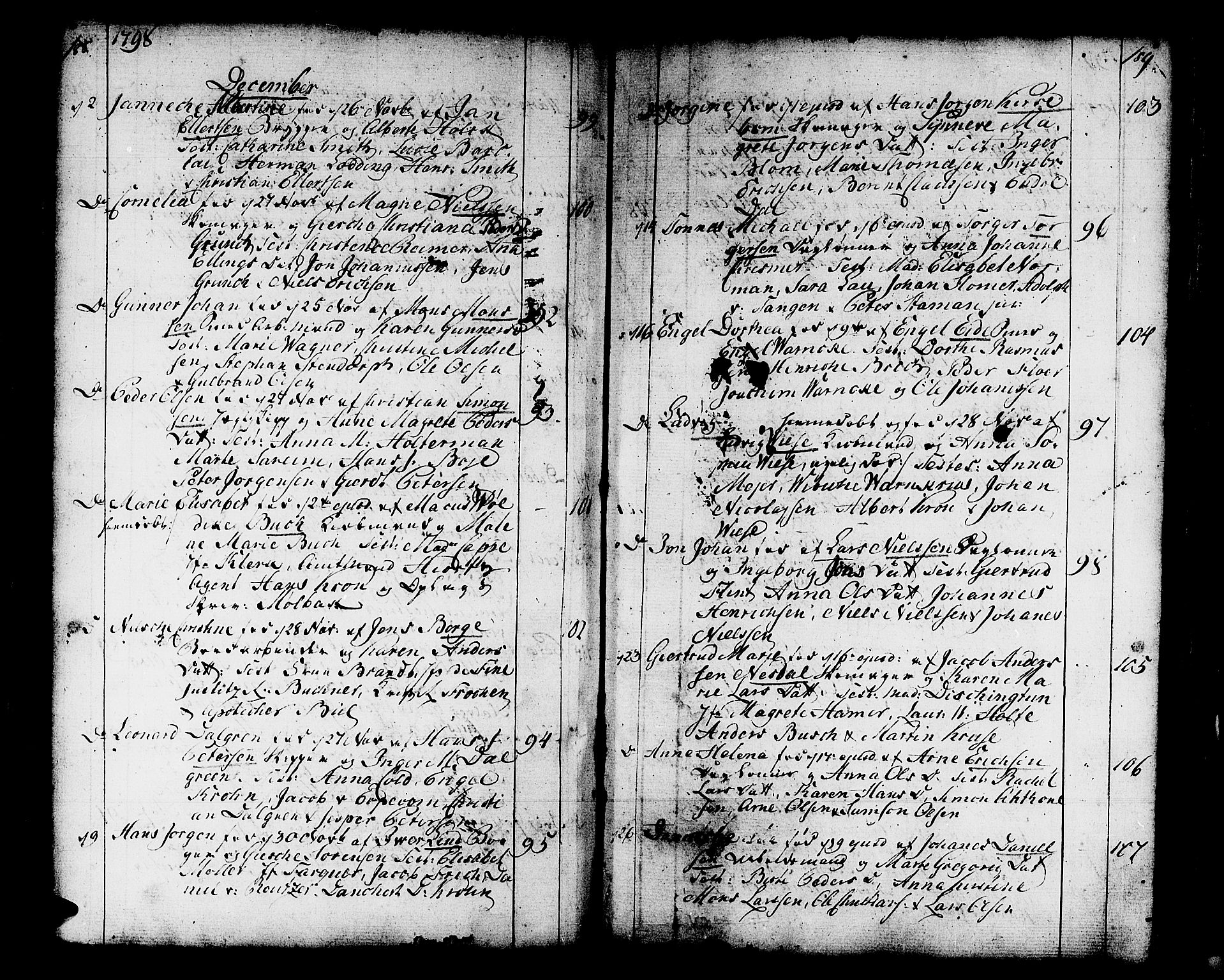 Domkirken sokneprestembete, SAB/A-74801/H/Haa/L0004: Parish register (official) no. A 4, 1763-1820, p. 188-189