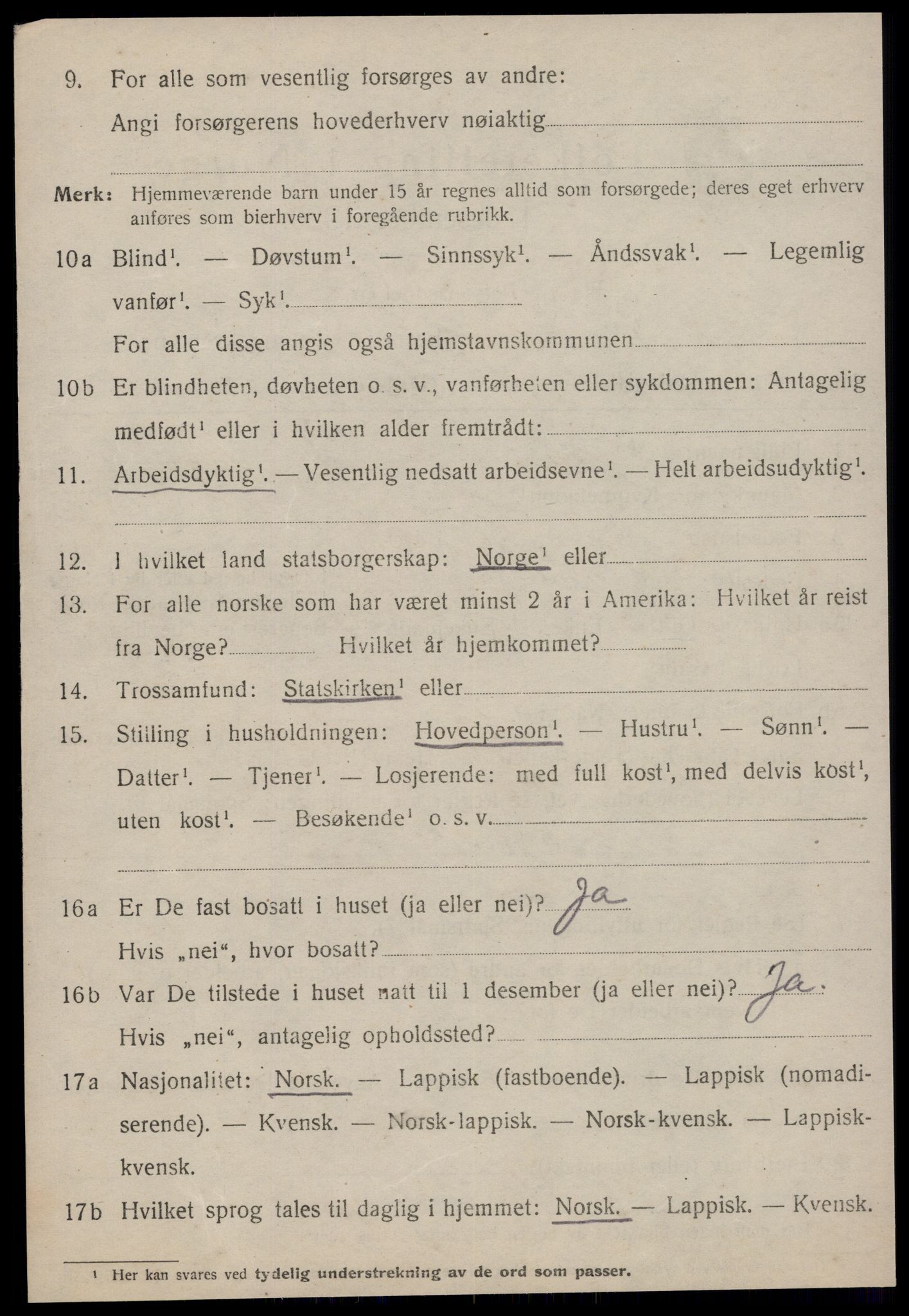 SAT, 1920 census for Haltdalen, 1920, p. 1611