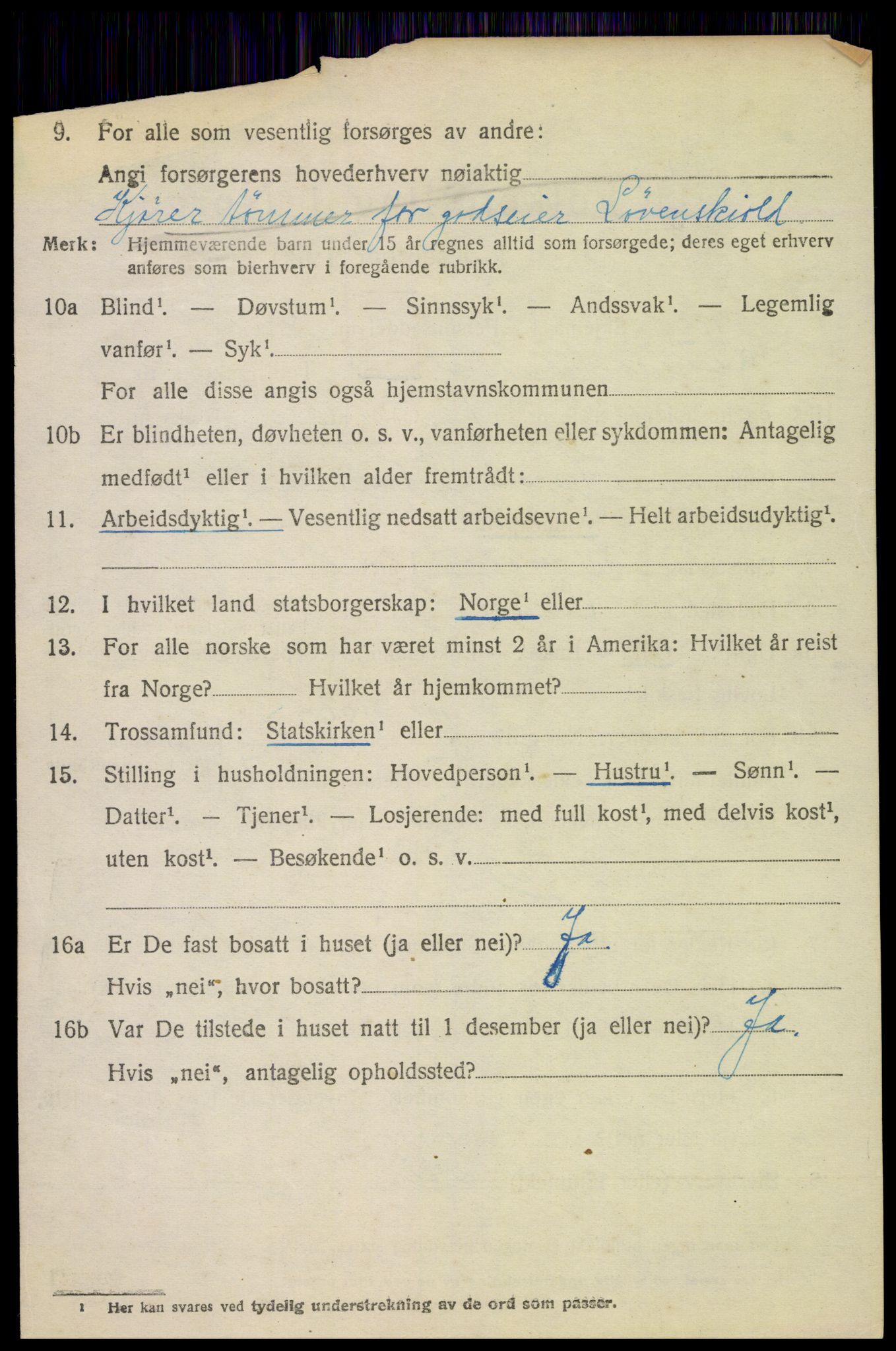 SAH, 1920 census for Lunner, 1920, p. 10344