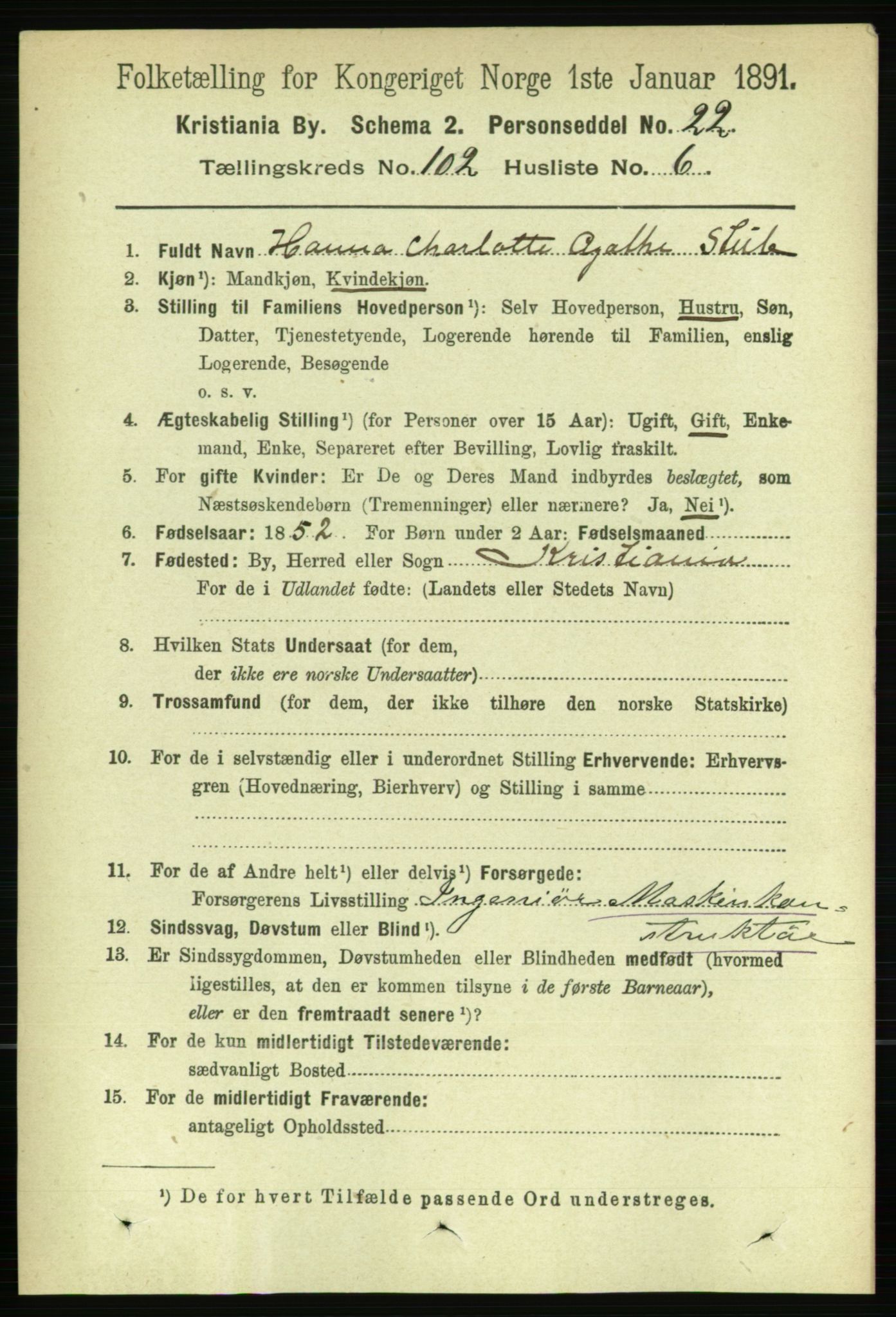 RA, 1891 census for 0301 Kristiania, 1891, p. 50756