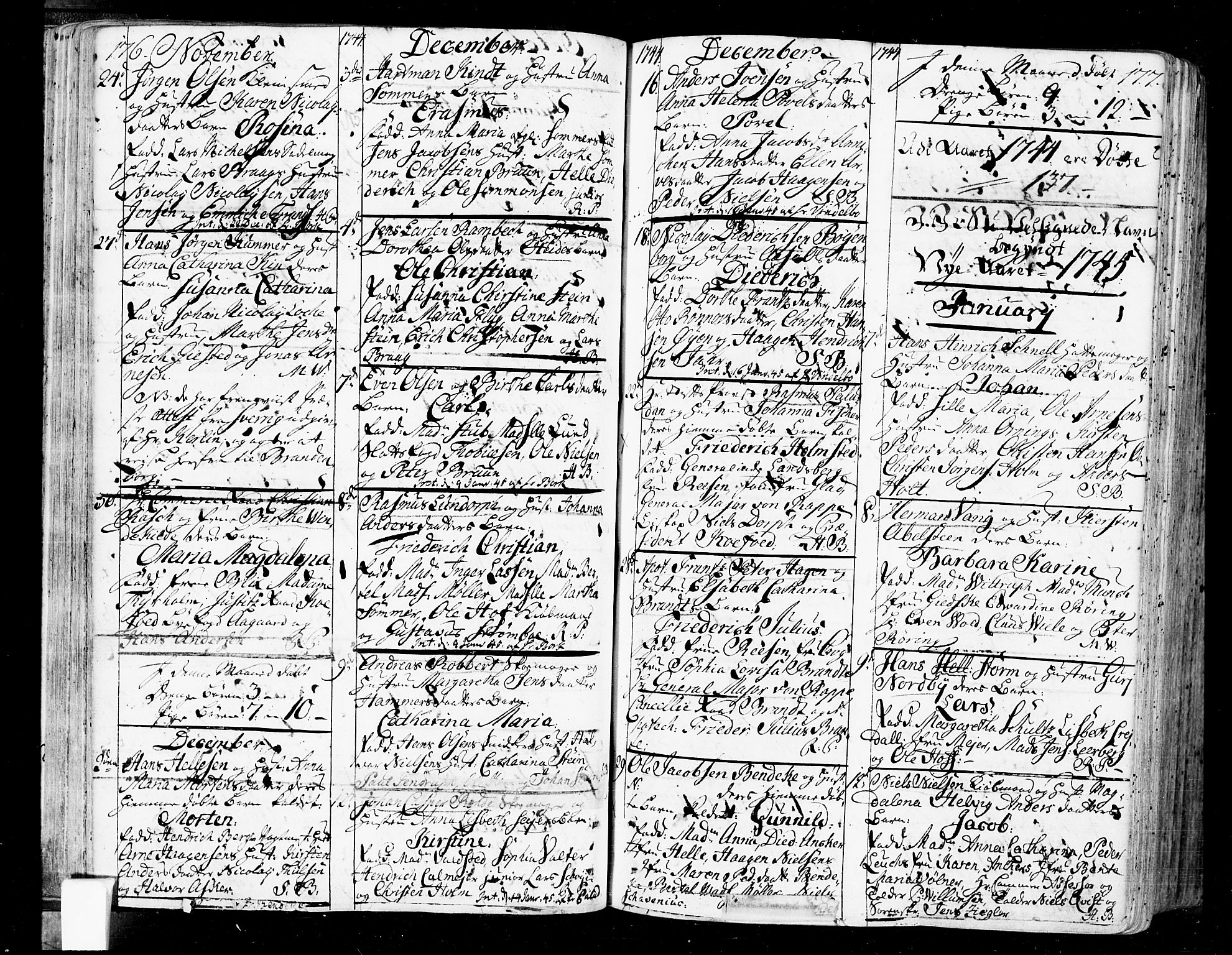 Oslo domkirke Kirkebøker, SAO/A-10752/F/Fa/L0004: Parish register (official) no. 4, 1743-1786, p. 176-177