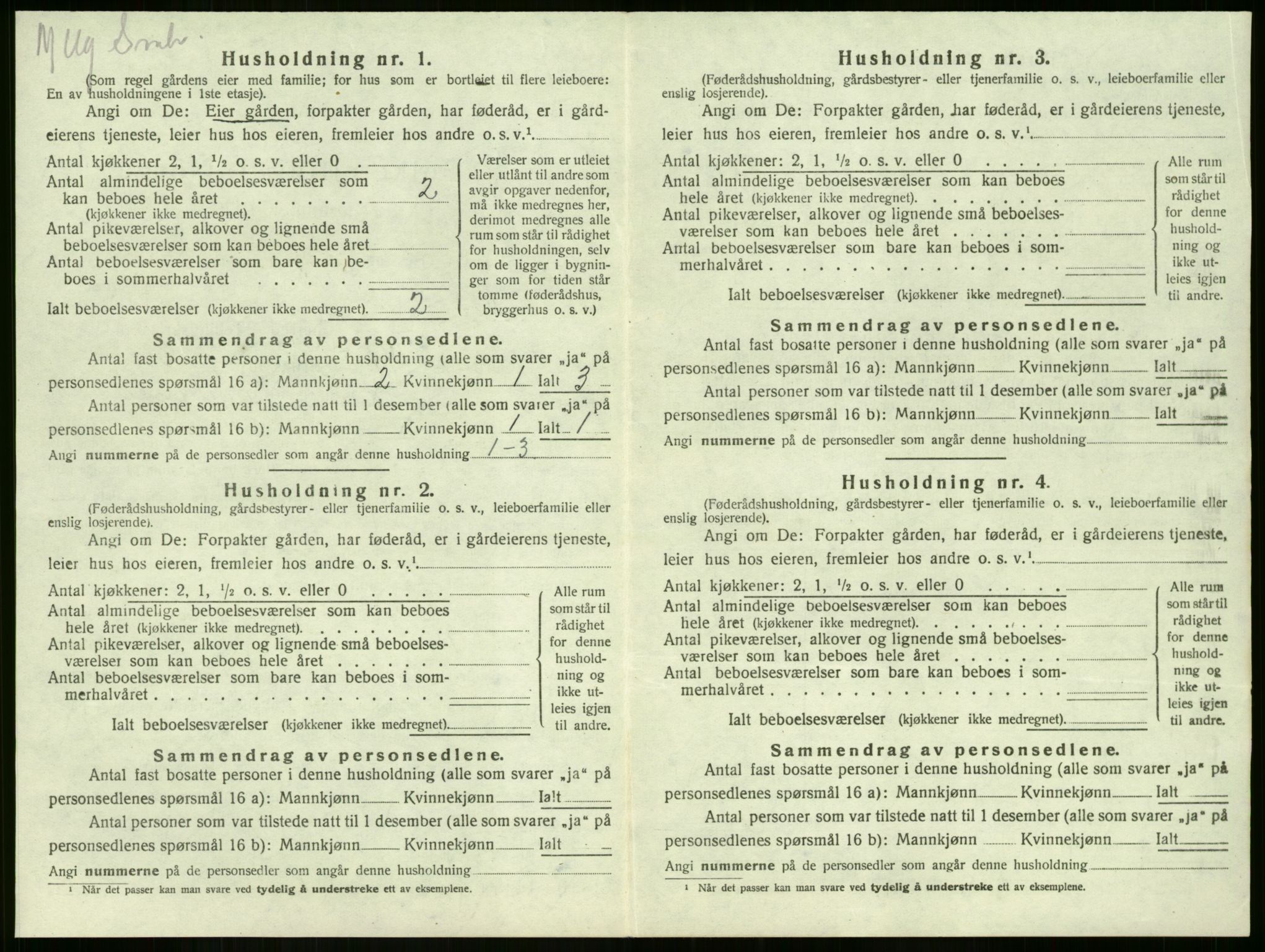 SAKO, 1920 census for Sandeherred, 1920, p. 3749