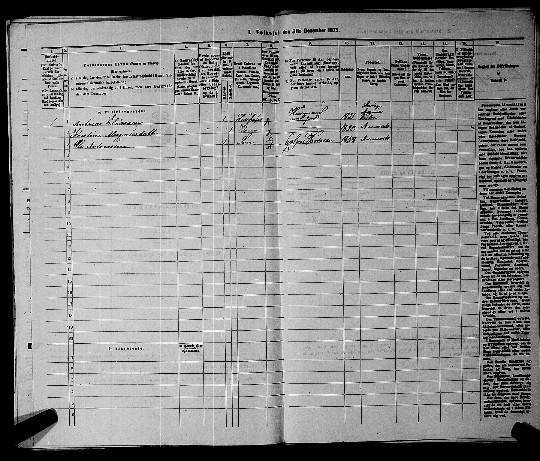 RA, 1875 census for 0118P Aremark, 1875, p. 149