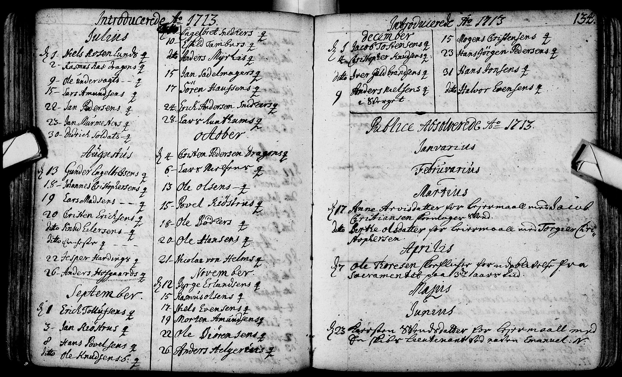 Bragernes kirkebøker, SAKO/A-6/F/Fa/L0003: Parish register (official) no. I 3, 1706-1734, p. 134