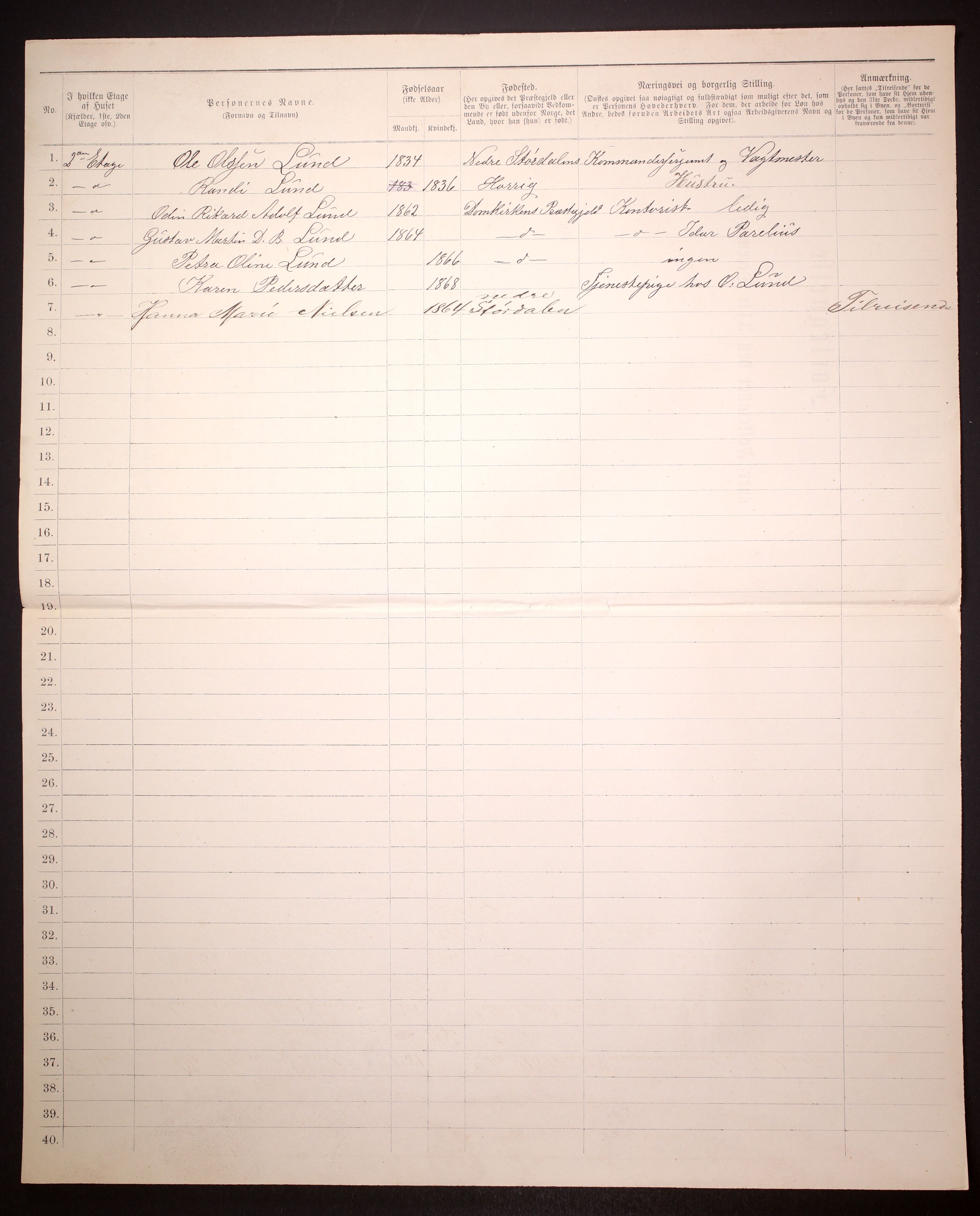 SAT, 1885 census for 1601 Trondheim, 1885, p. 1259