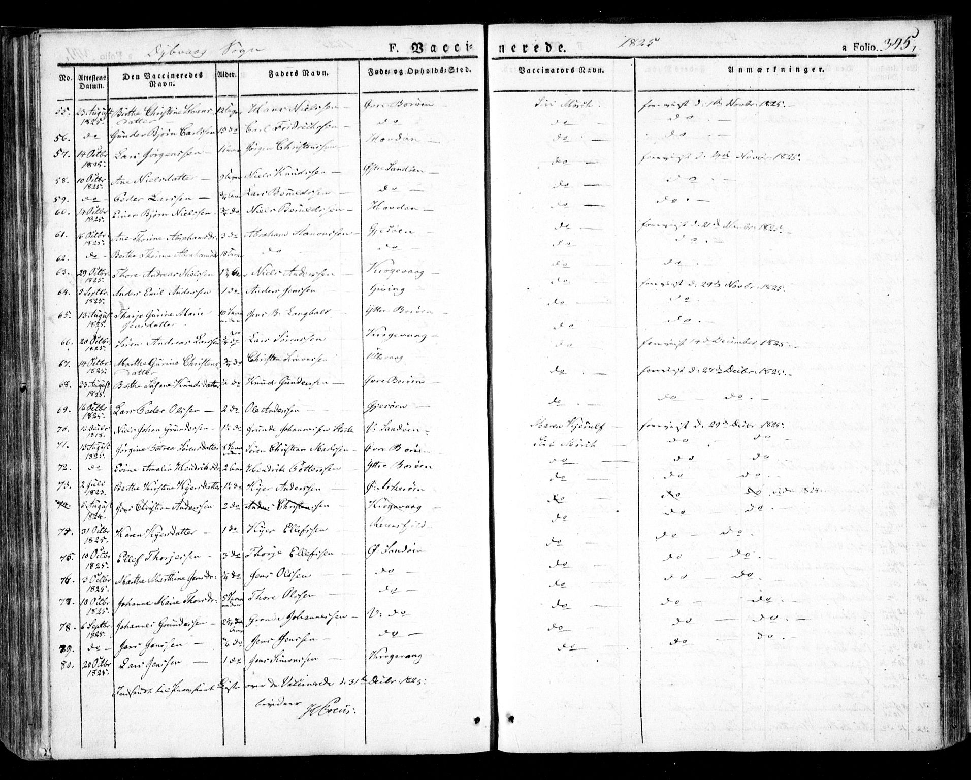Dypvåg sokneprestkontor, AV/SAK-1111-0007/F/Fa/Faa/L0004: Parish register (official) no. A 4, 1824-1840, p. 345