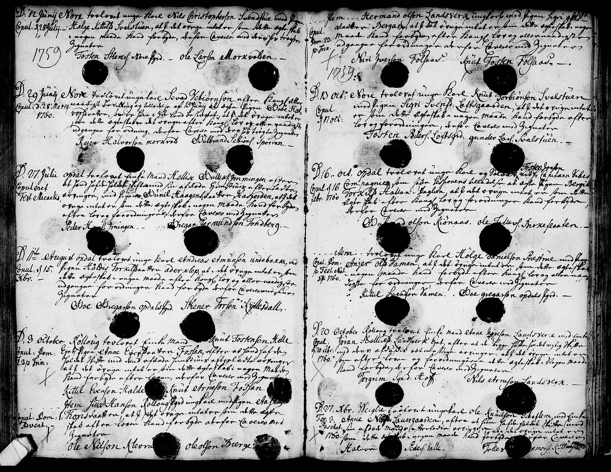 Rollag kirkebøker, SAKO/A-240/F/Fa/L0003: Parish register (official) no. I 3, 1743-1778, p. 187