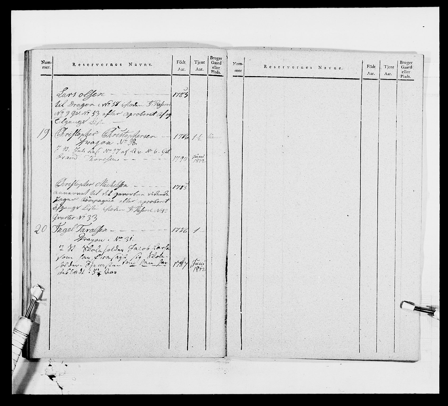 Generalitets- og kommissariatskollegiet, Det kongelige norske kommissariatskollegium, AV/RA-EA-5420/E/Eh/L0003: 1. Sønnafjelske dragonregiment, 1767-1812, p. 854