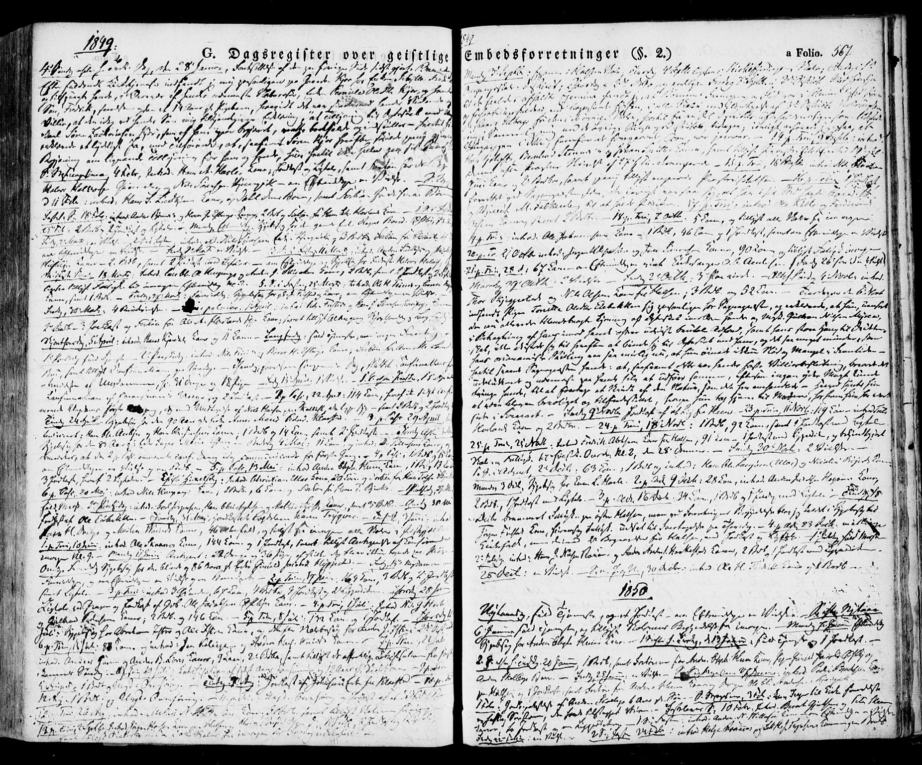 Tjølling kirkebøker, SAKO/A-60/F/Fa/L0006: Parish register (official) no. 6, 1835-1859, p. 567