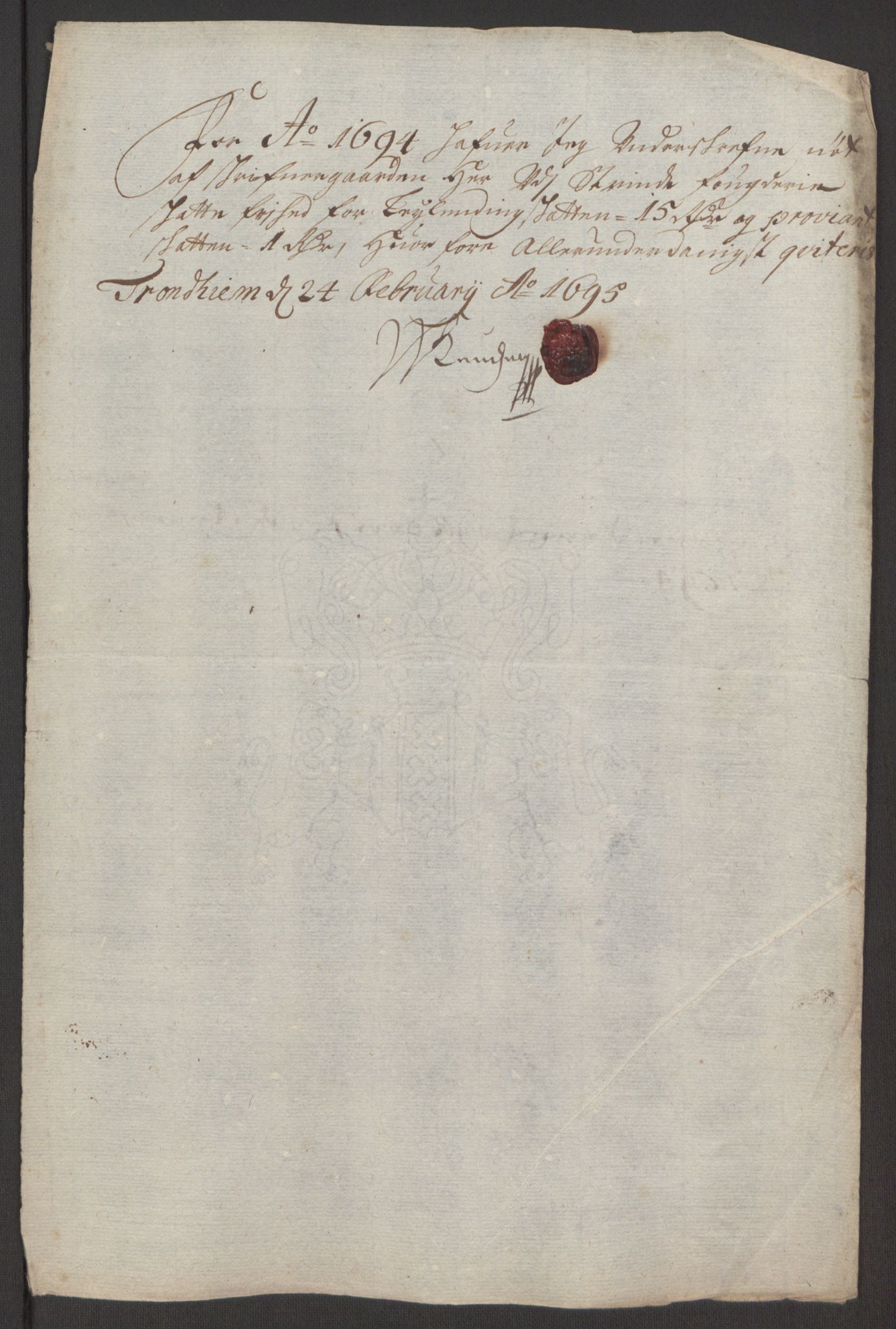 Rentekammeret inntil 1814, Reviderte regnskaper, Fogderegnskap, AV/RA-EA-4092/R61/L4104: Fogderegnskap Strinda og Selbu, 1693-1694, p. 284