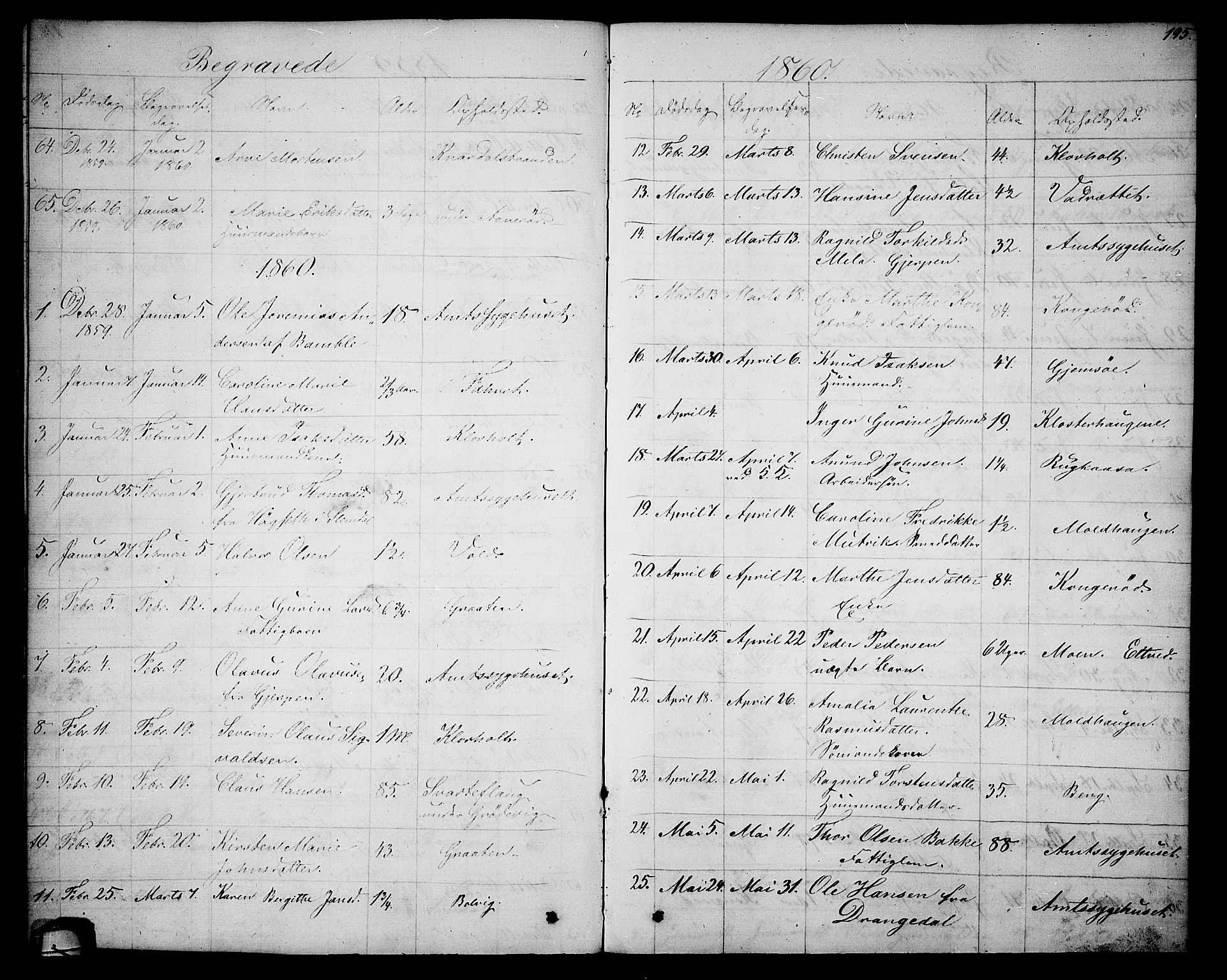 Solum kirkebøker, SAKO/A-306/G/Ga/L0004: Parish register (copy) no. I 4, 1859-1876, p. 195