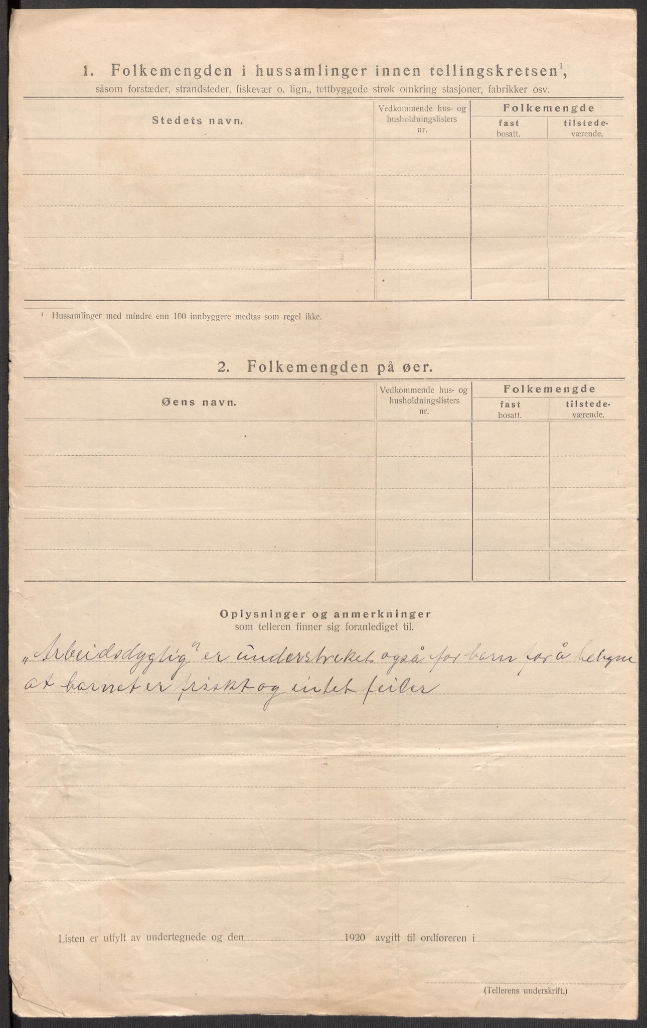 SAST, 1920 census for Høyland, 1920, p. 62