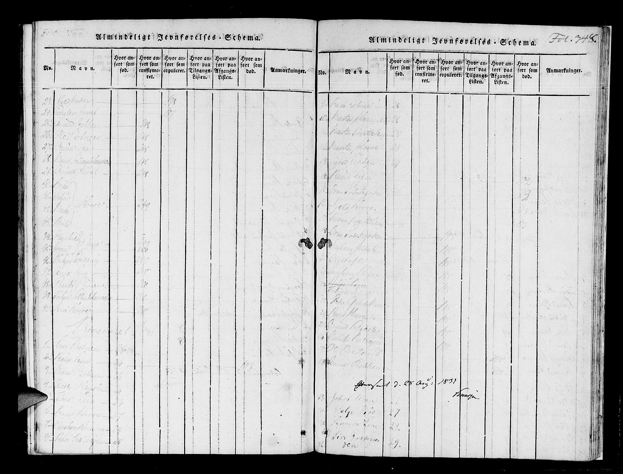 Røldal sokneprestembete, SAB/A-100247: Parish register (official) no. A 2, 1817-1856, p. 348