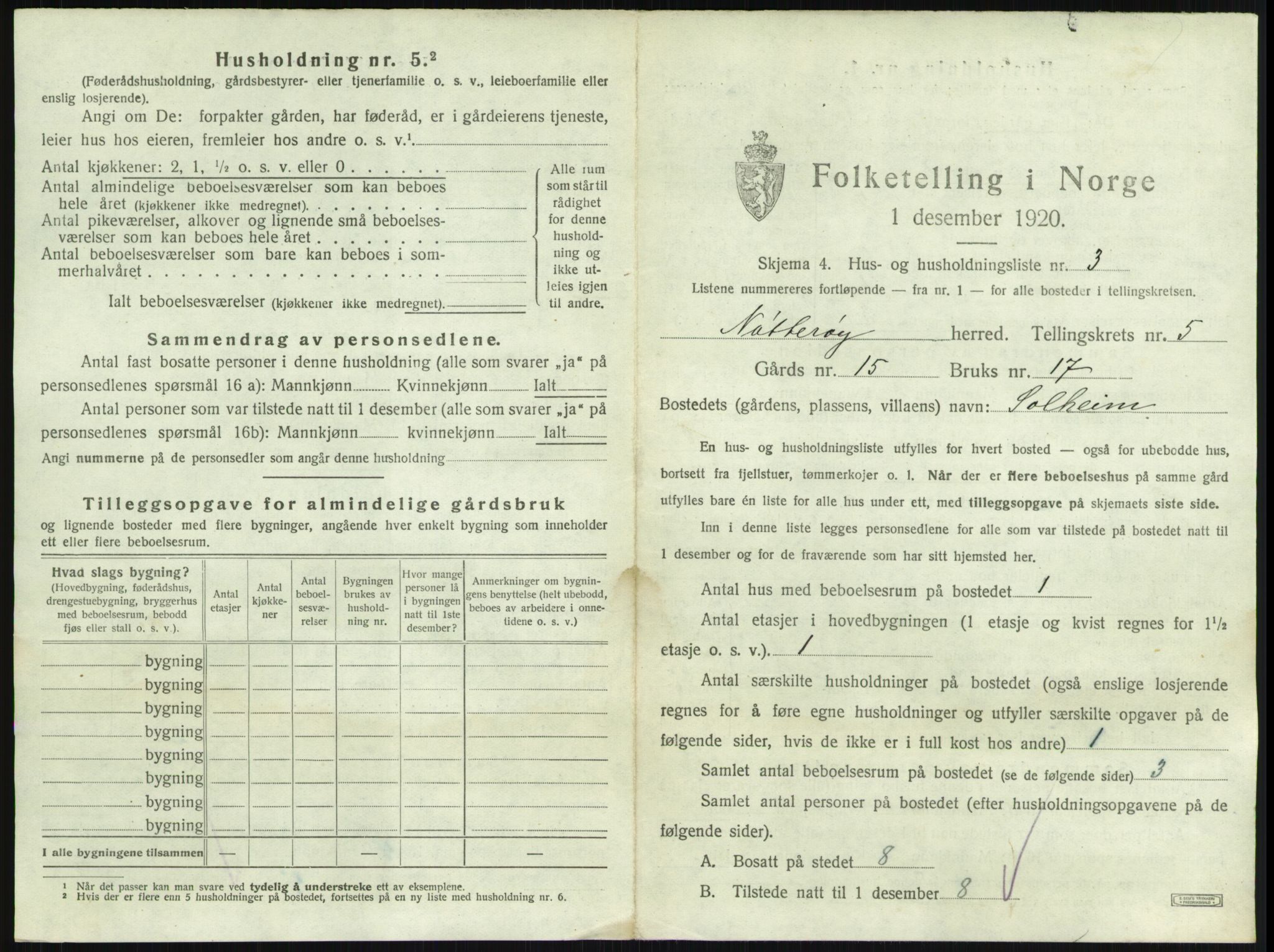 SAKO, 1920 census for Nøtterøy, 1920, p. 876