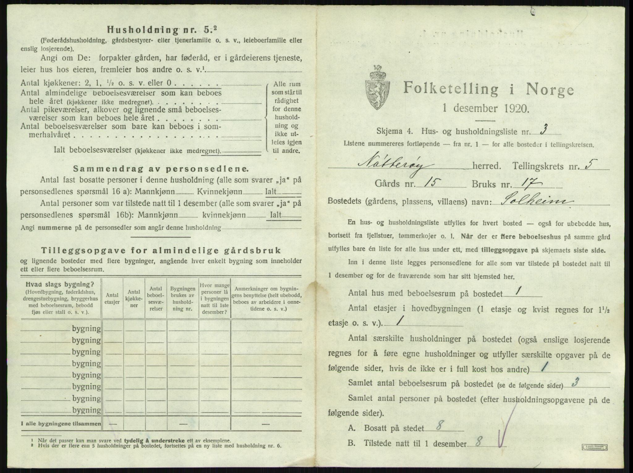 SAKO, 1920 census for Nøtterøy, 1920, p. 876