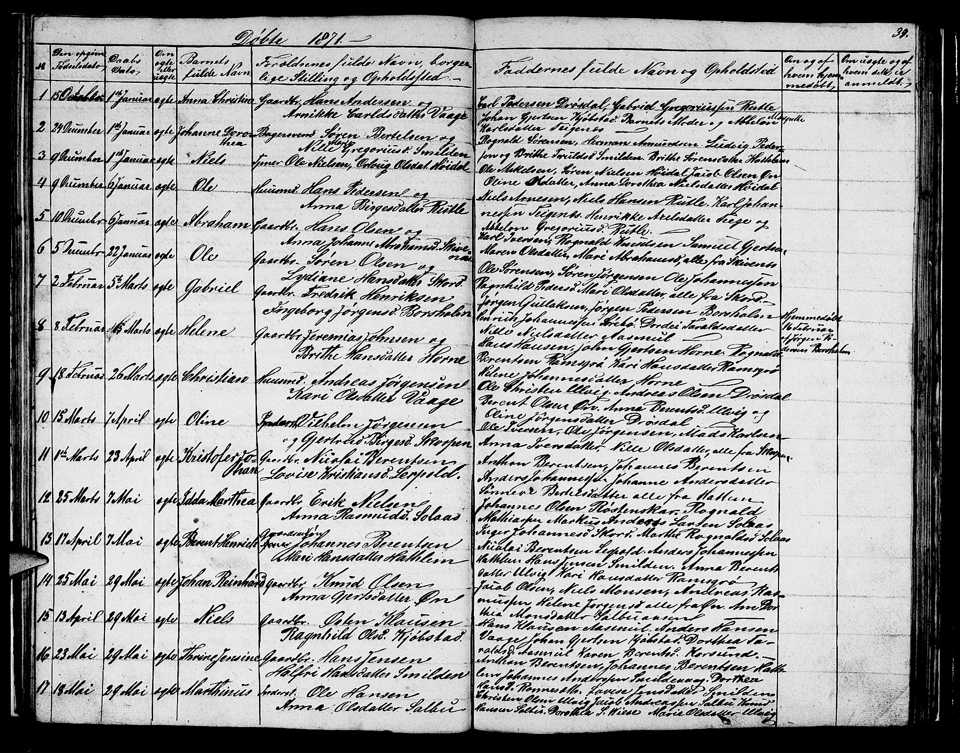 Hyllestad sokneprestembete, SAB/A-80401: Parish register (copy) no. C 1, 1853-1873, p. 39