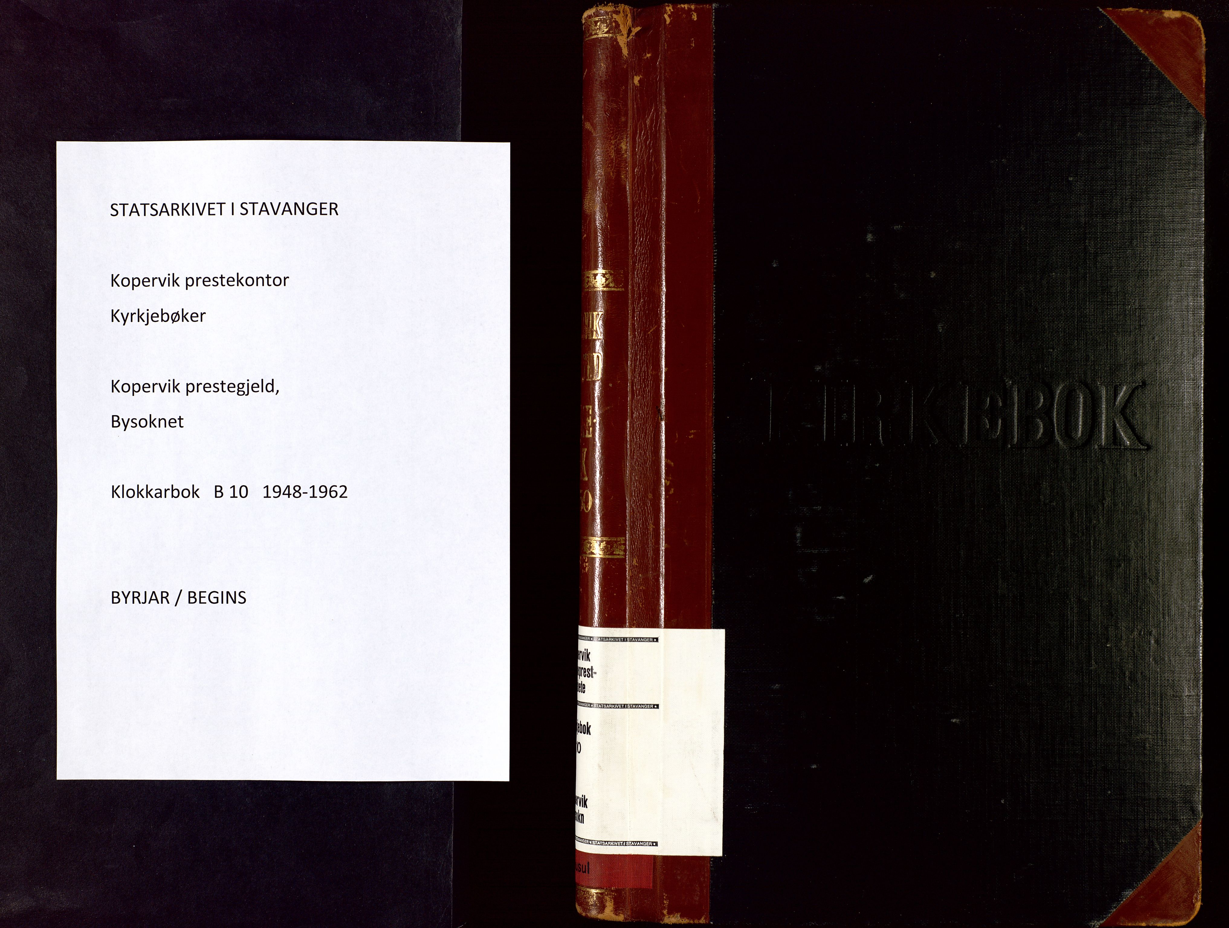 Kopervik sokneprestkontor, SAST/A-101850/H/Ha/Hab/L0010: Parish register (copy) no. B 10, 1948-1962