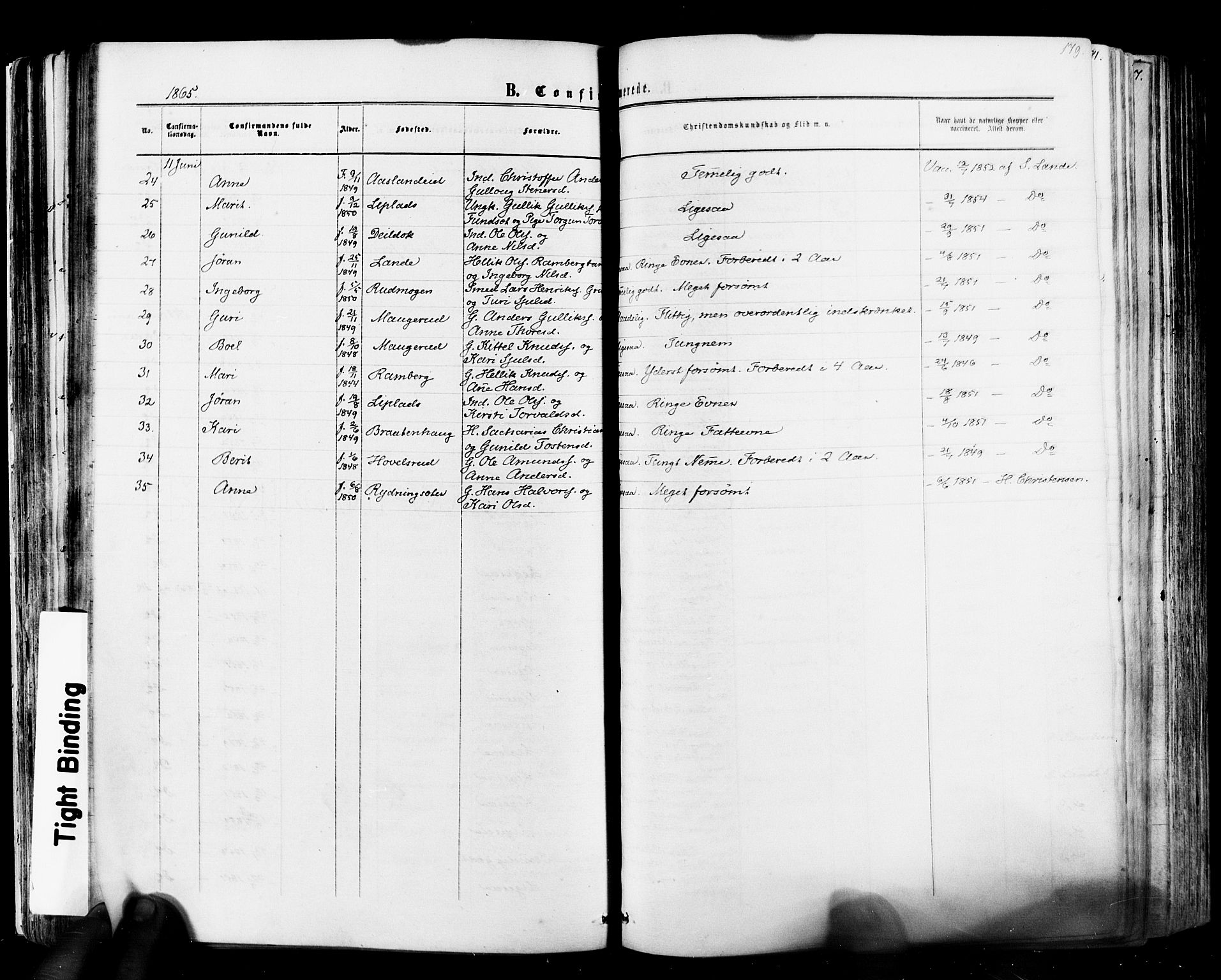 Flesberg kirkebøker, SAKO/A-18/F/Fa/L0007: Parish register (official) no. I 7, 1861-1878, p. 179